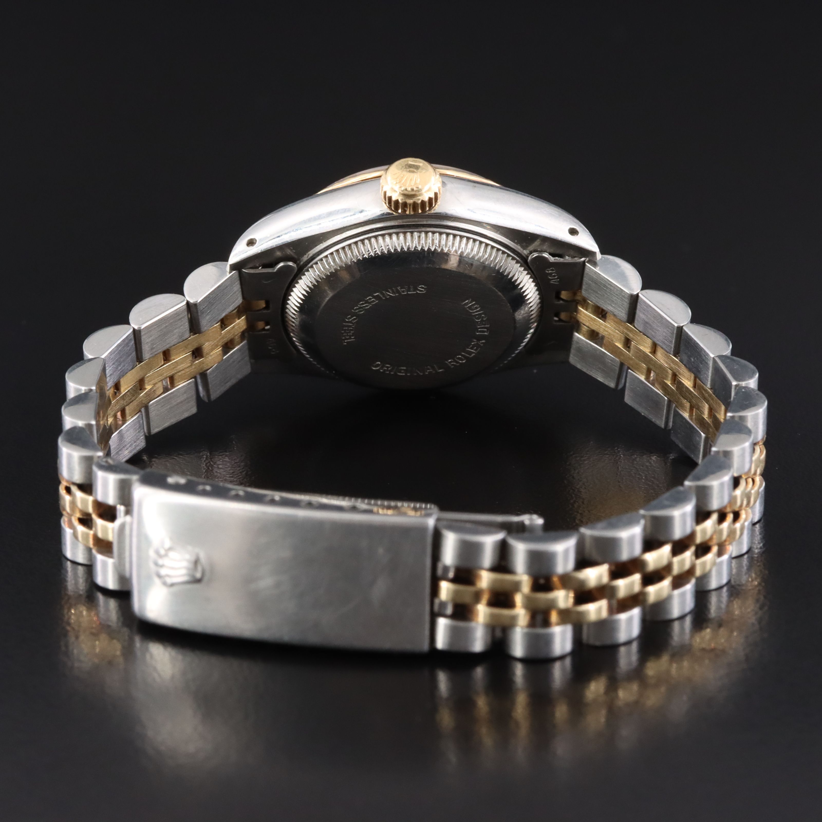 1987- 88 Rolex Steel & 18K Lady Datejust 69173 14K & St.1978 Steel Band Watch