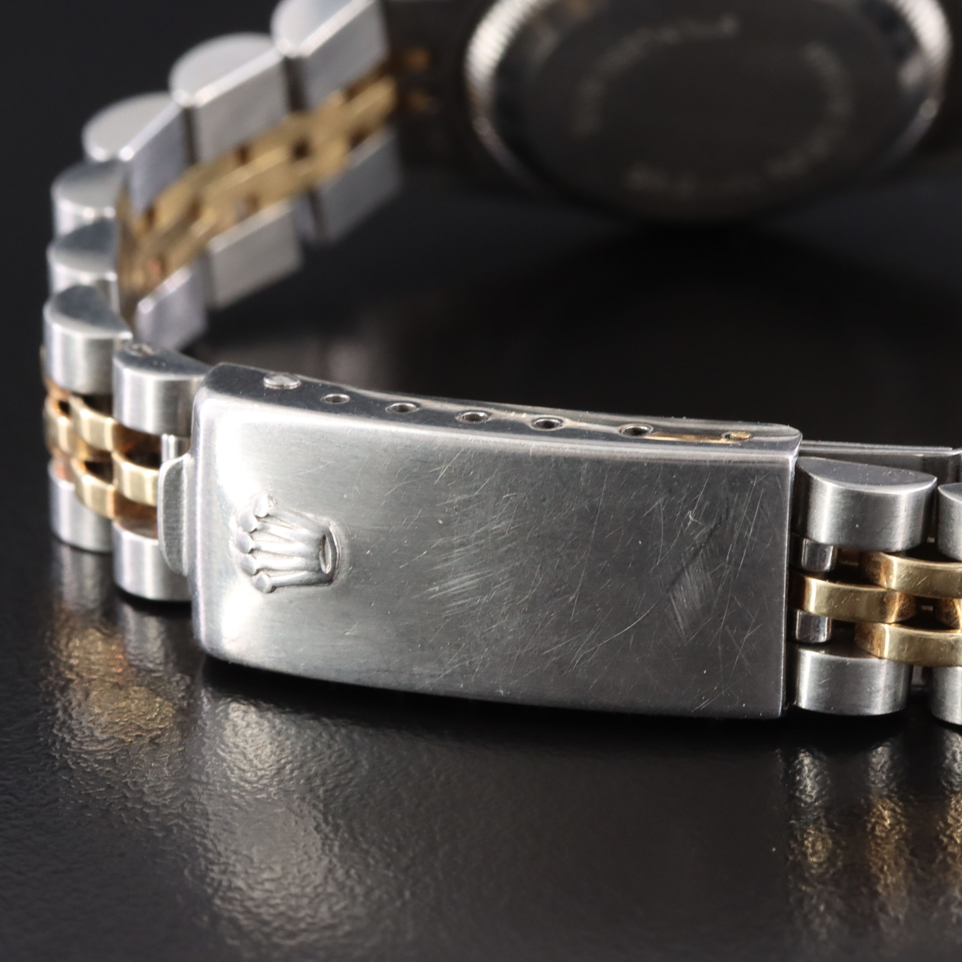 1987- 88 Rolex Steel & 18K Lady Datejust 69173 14K & St.1978 Steel Band Watch