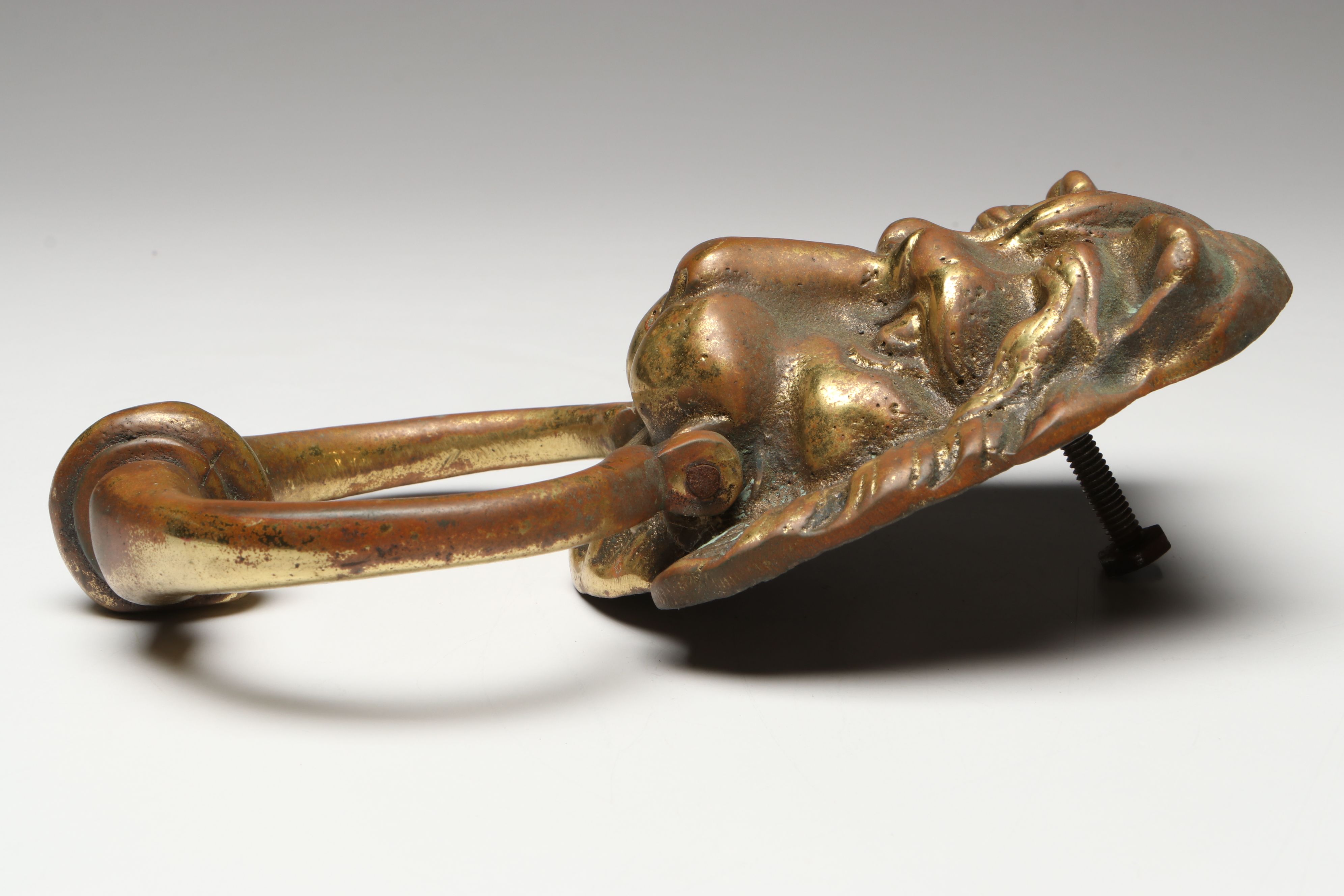 Cast Brass Lion Head Door Knocker