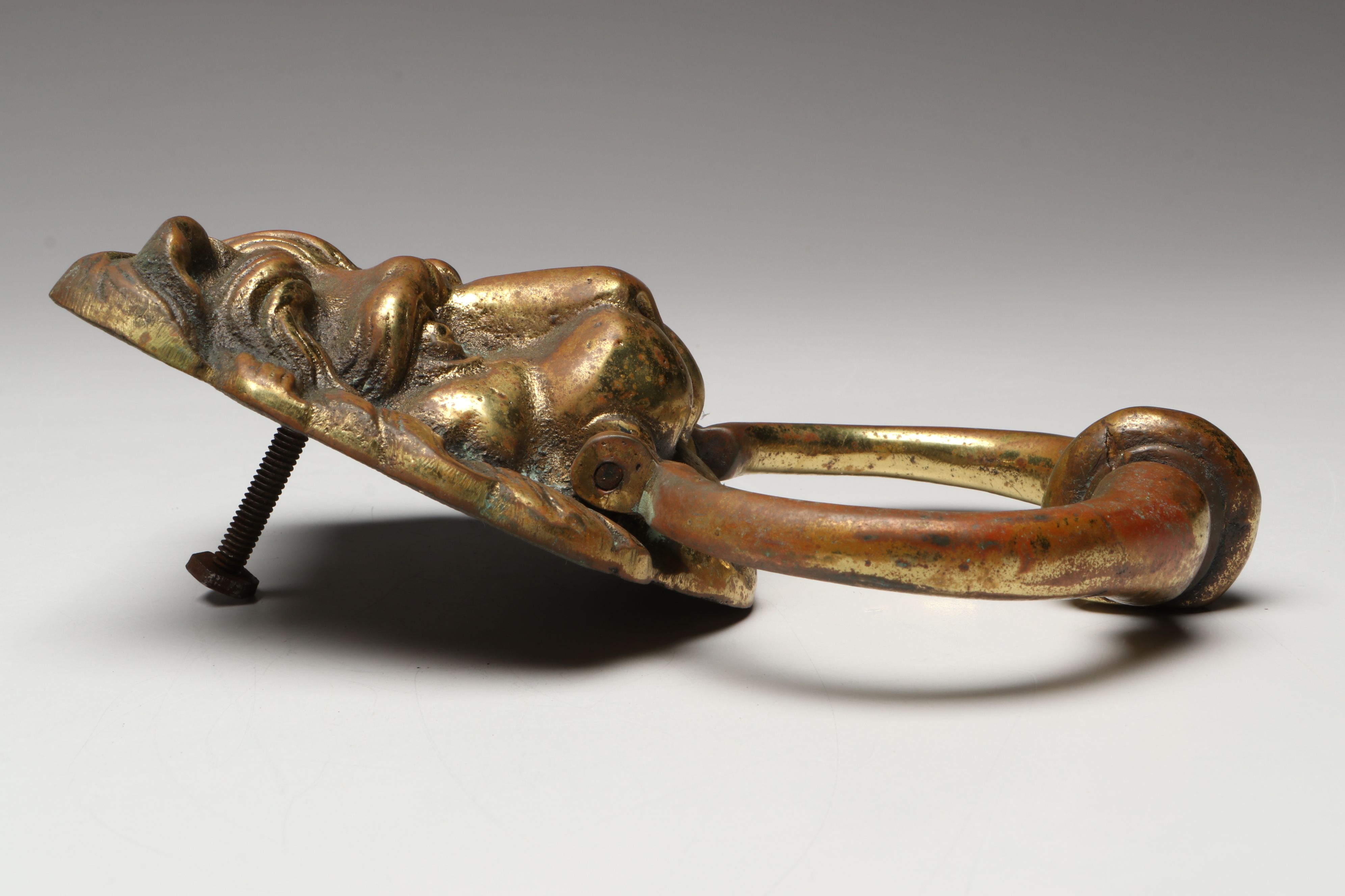 Cast Brass Lion Head Door Knocker