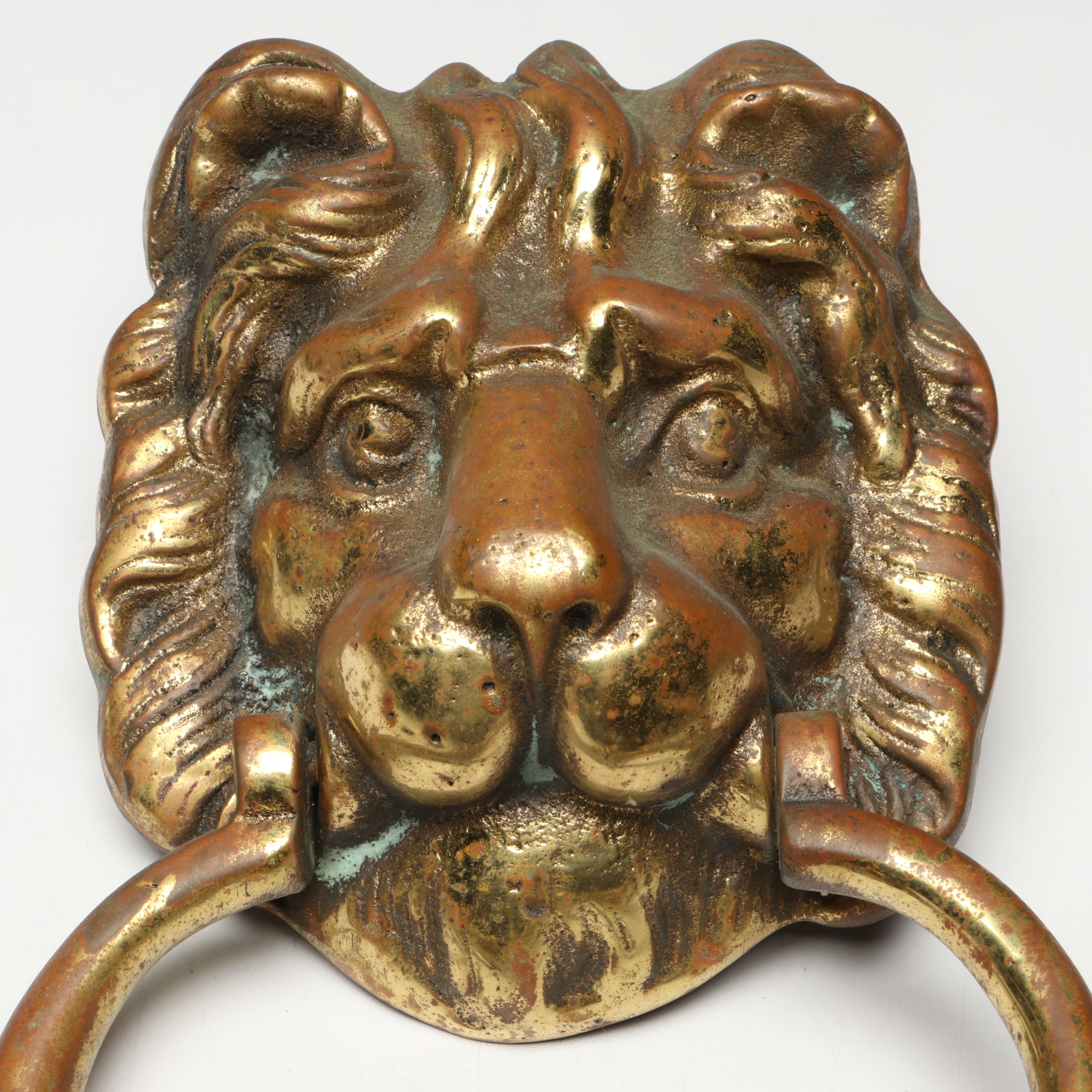 Cast Brass Lion Head Door Knocker