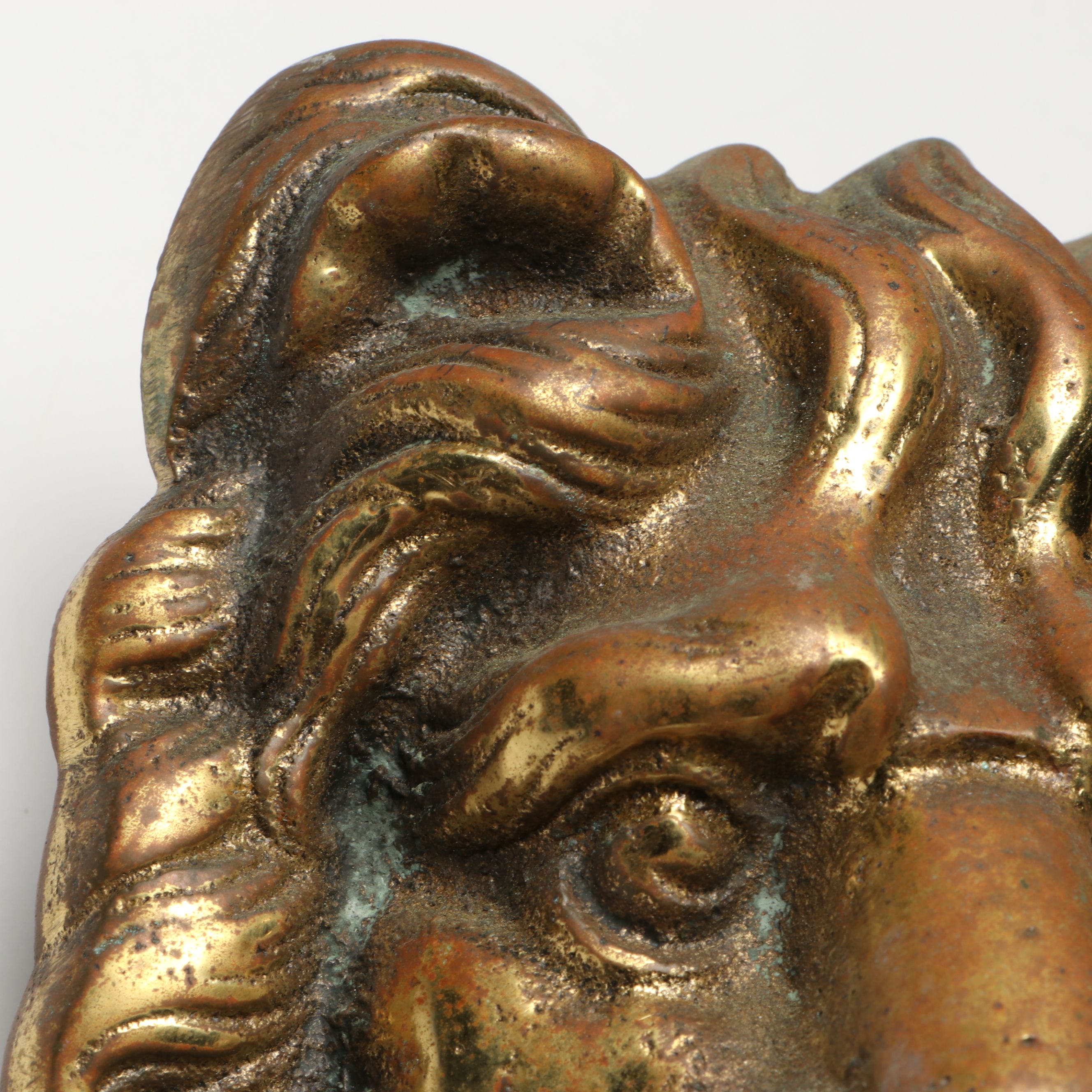Cast Brass Lion Head Door Knocker