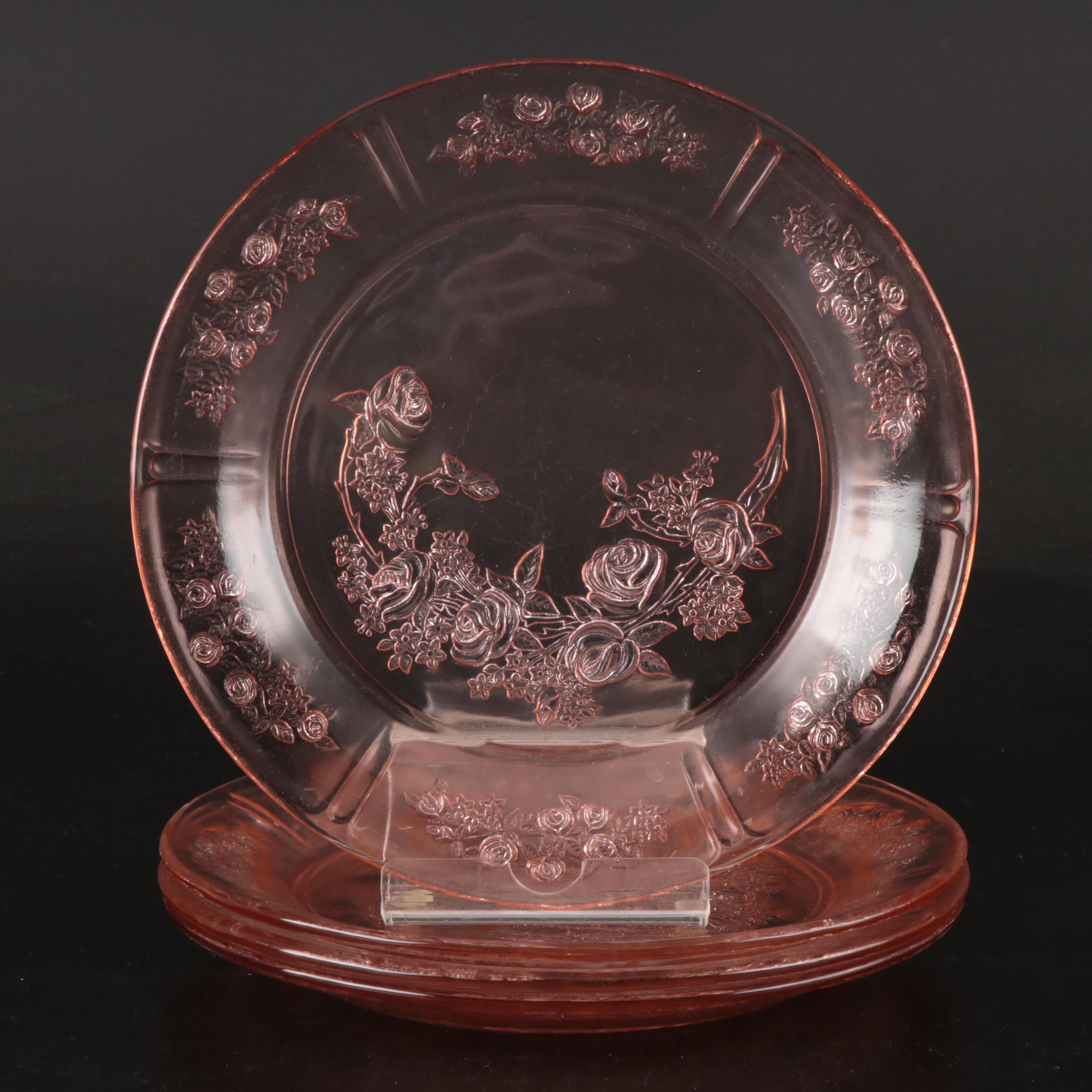 Federal Glass "Sharon," Anchor Hocking "Mayfair" and Other Pink Depression Glass