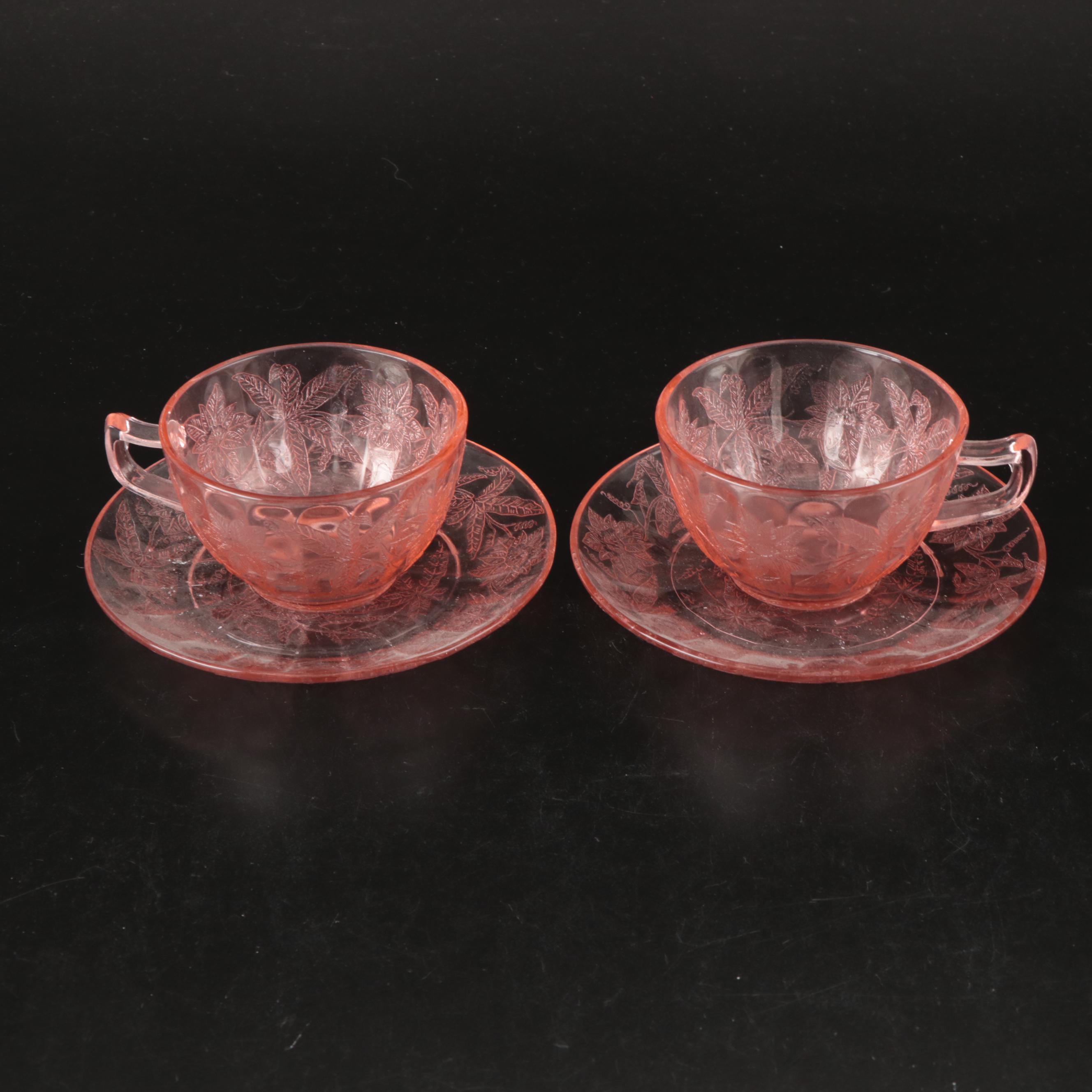 Federal Glass "Sharon," Anchor Hocking "Mayfair" and Other Pink Depression Glass