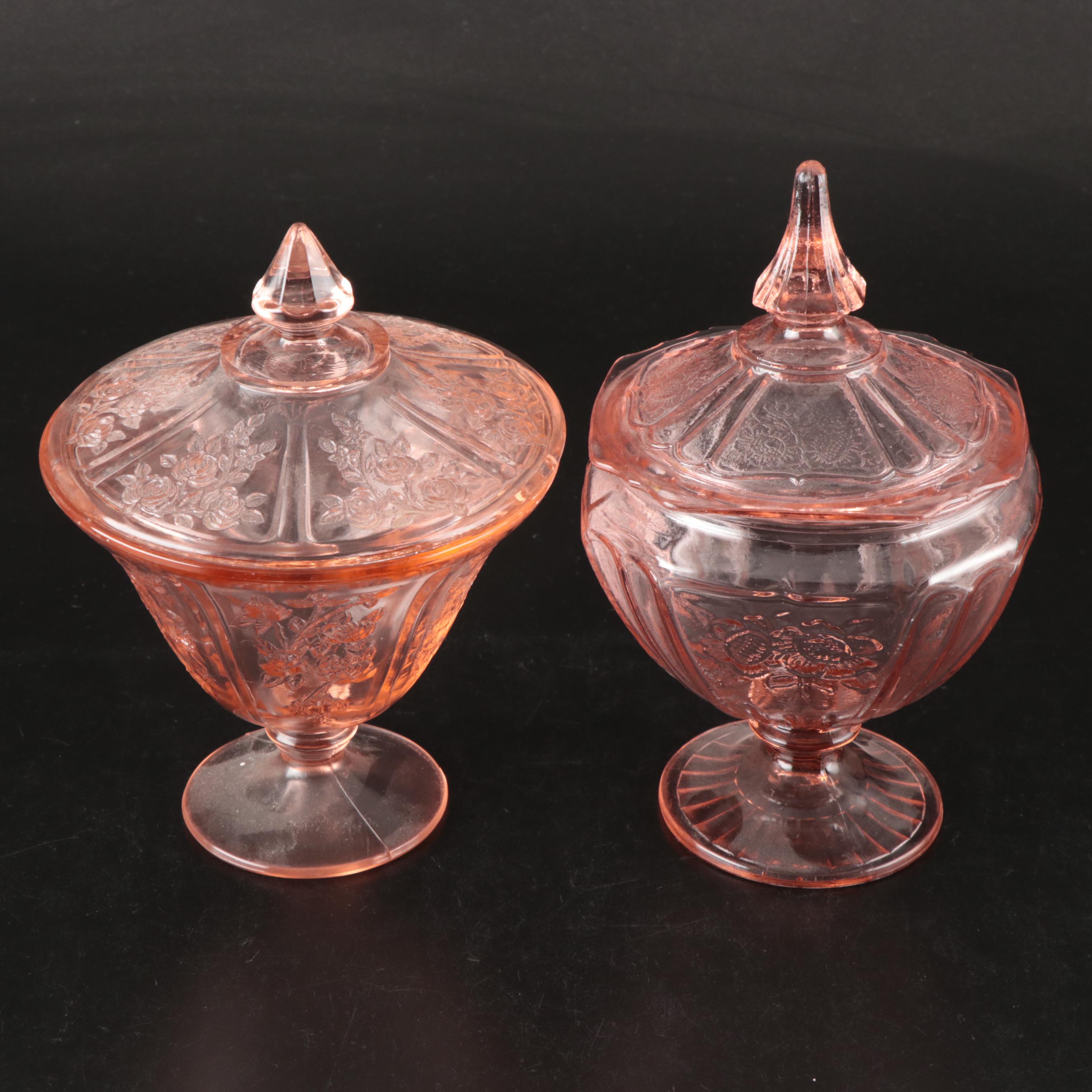 Federal Glass "Sharon," Anchor Hocking "Mayfair" and Other Pink Depression Glass