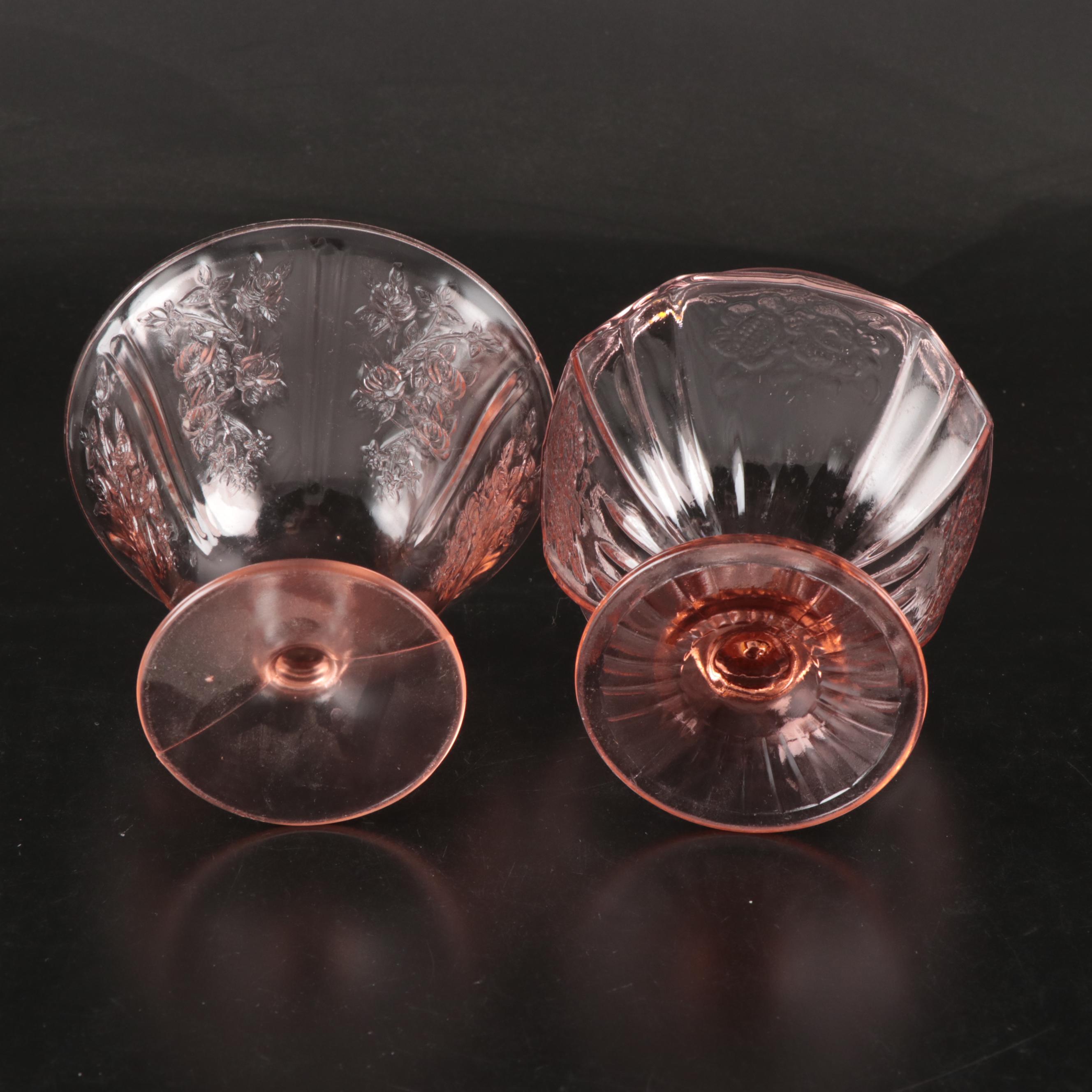 Federal Glass "Sharon," Anchor Hocking "Mayfair" and Other Pink Depression Glass