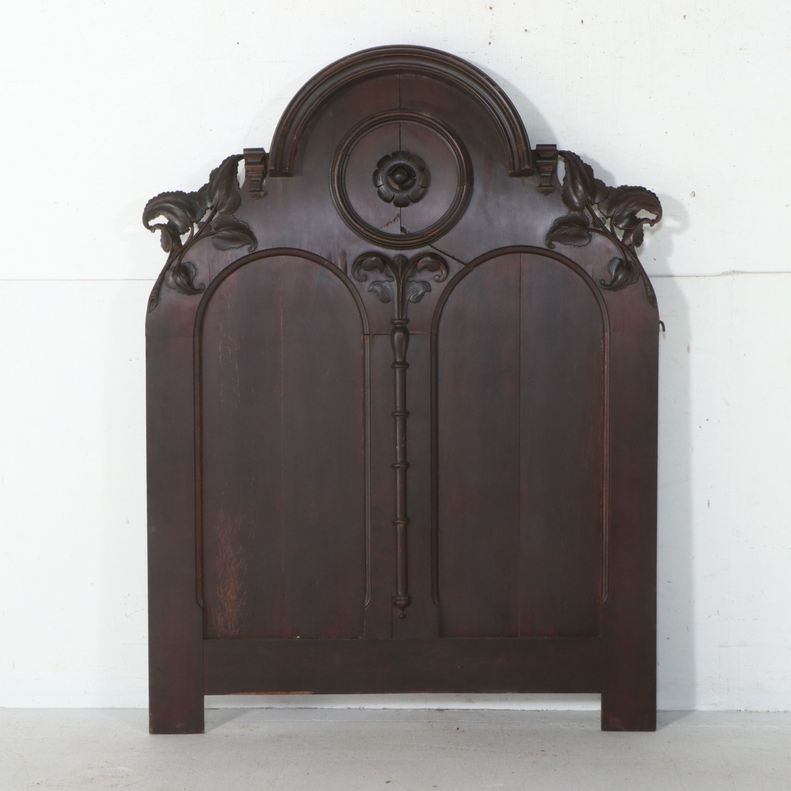 Victorian Renaissance Revival Carved Walnut Bed, Late 19th Century