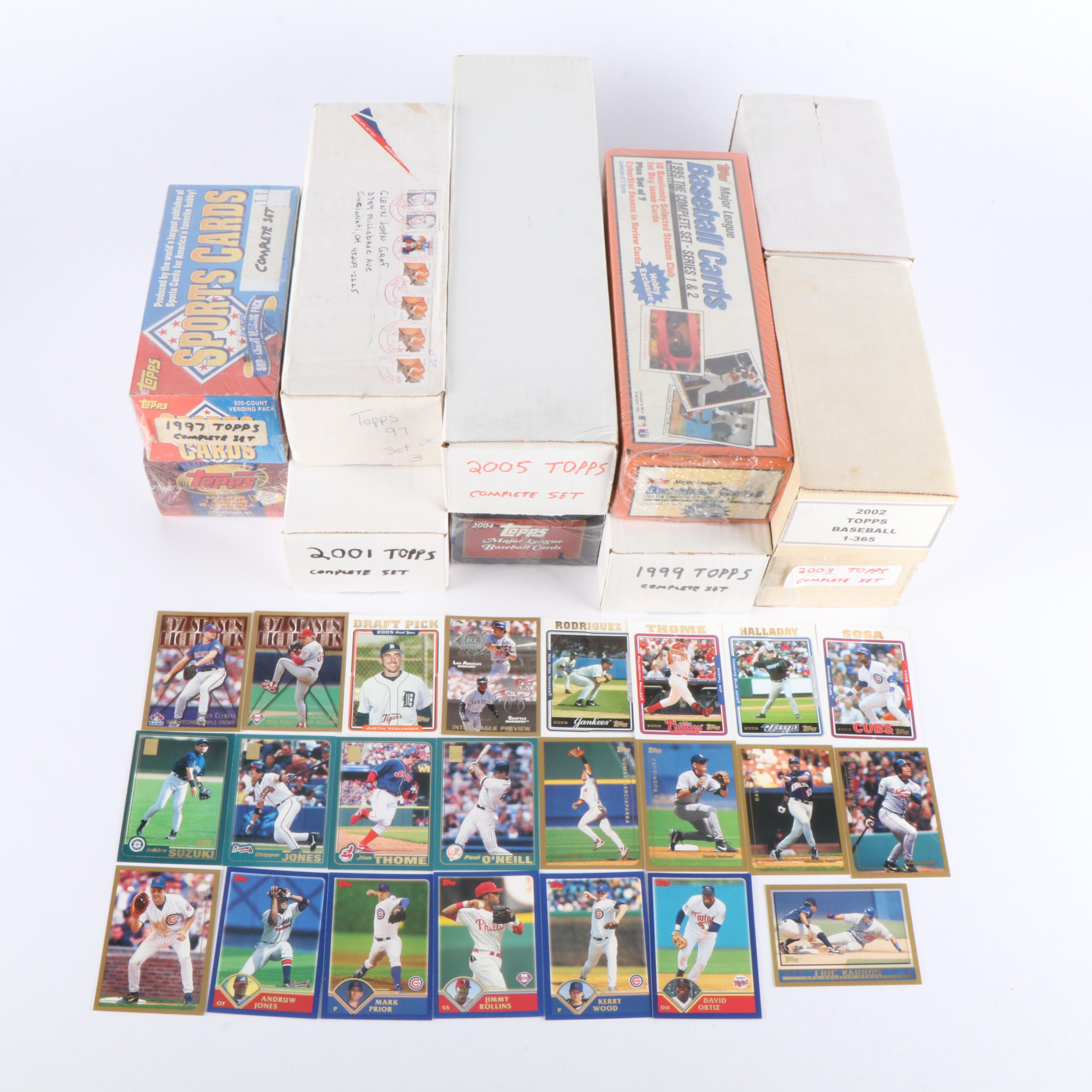 Topps Baseball Card Sets Featuring Ichiro Rookie and More, 1990s-2000s