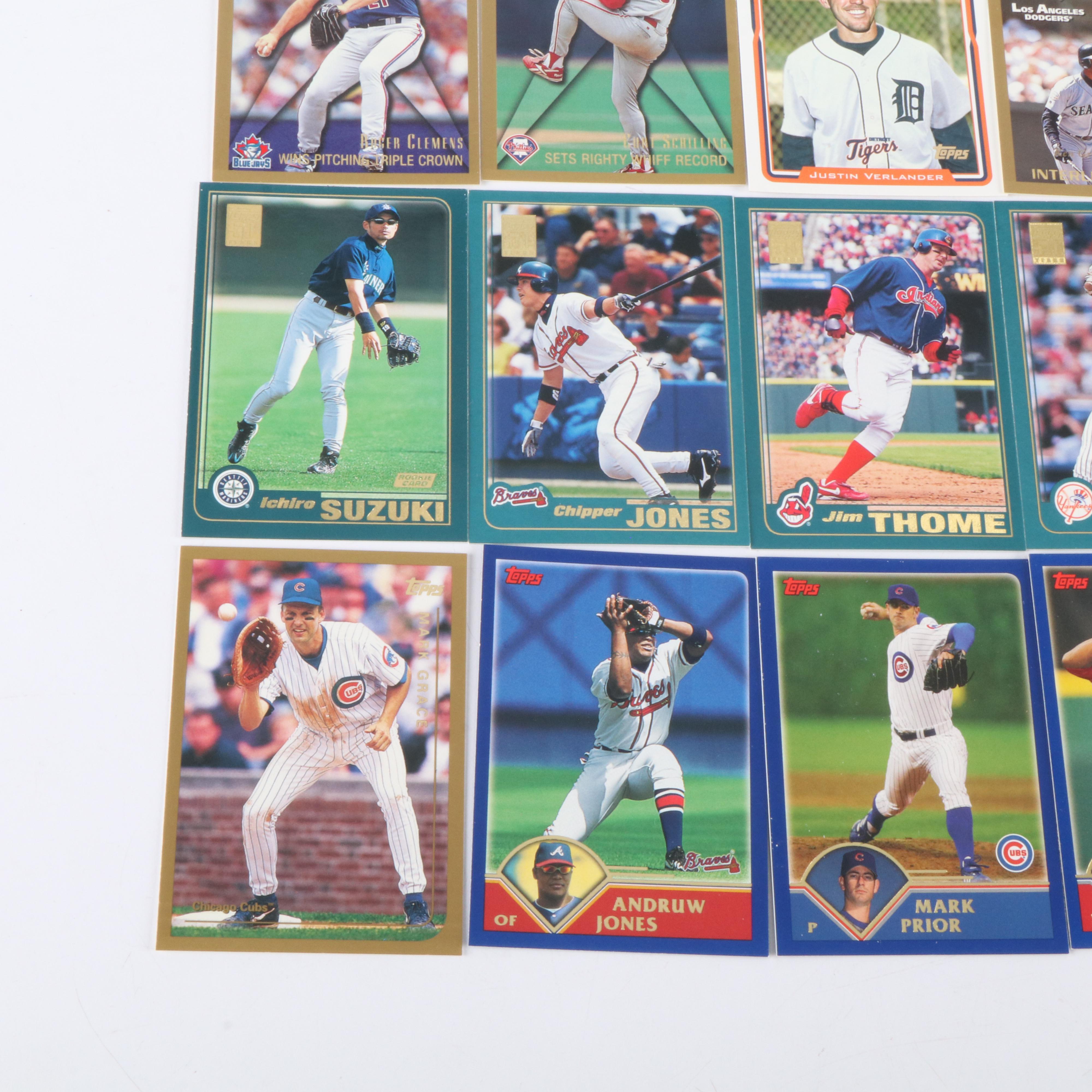 Topps Baseball Card Sets Featuring Ichiro Rookie and More, 1990s-2000s