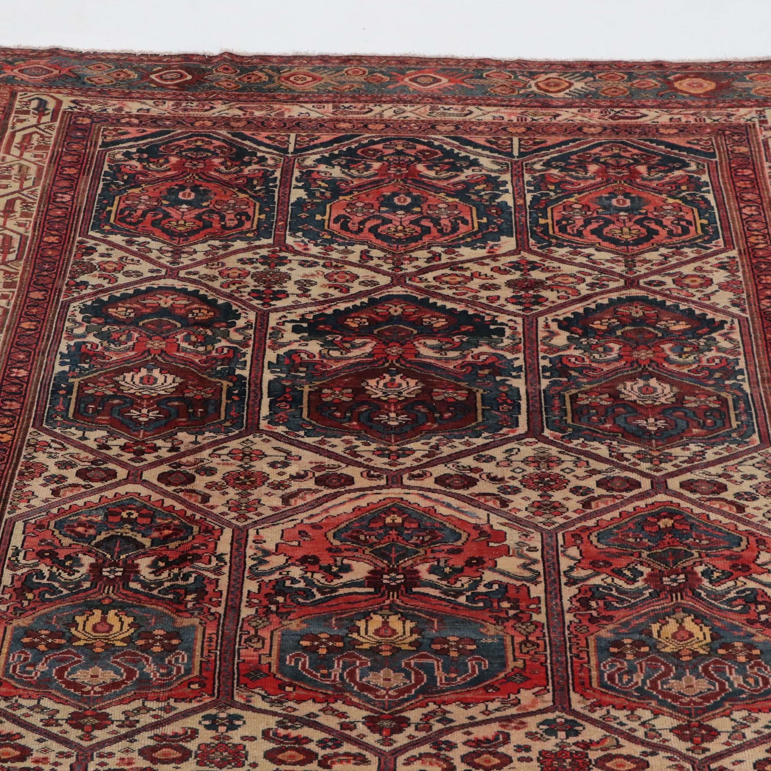 9'10 x 12'5 Hand-Knotted Persian Mahal Room-Sized Rug