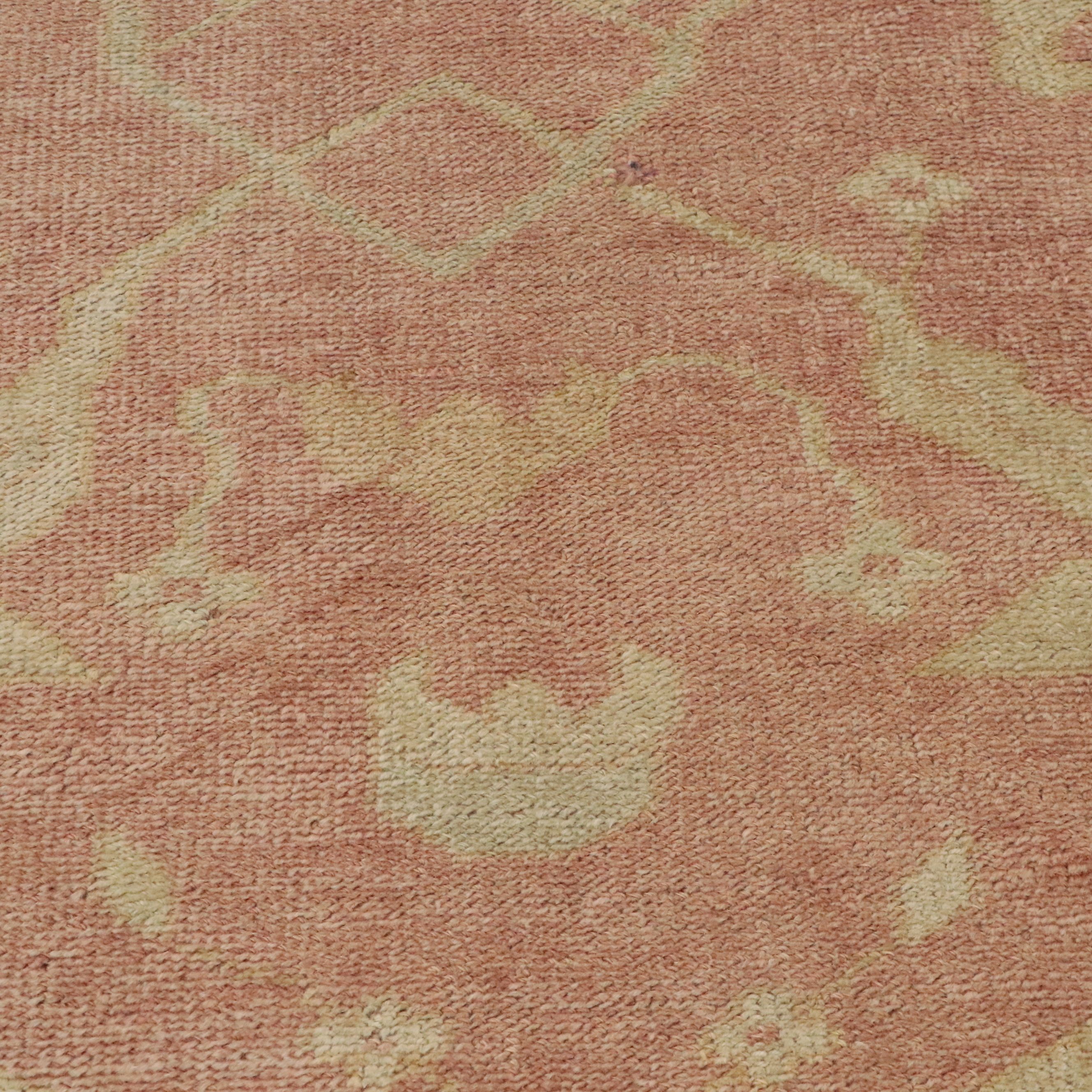 9'1 x 12' Hand-Knotted Turkish Oushak Room-Sized Rug