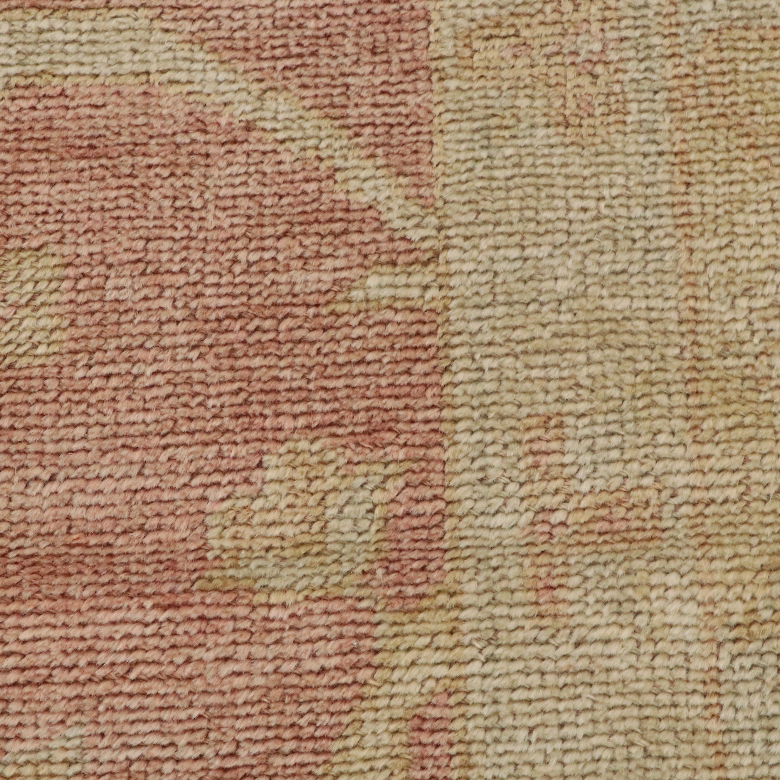 9'1 x 12' Hand-Knotted Turkish Oushak Room-Sized Rug