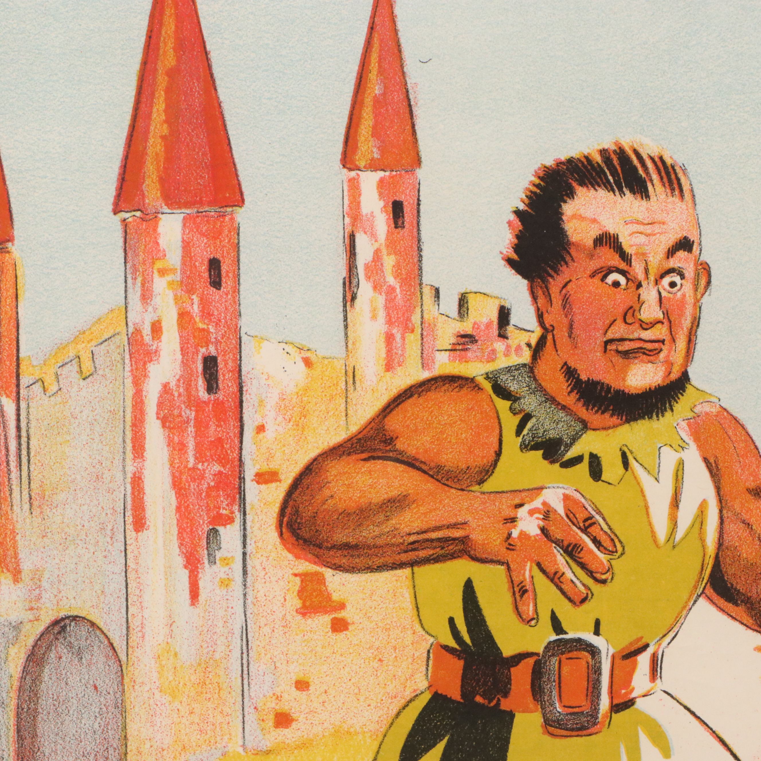 Chromolithograph Poster "Jack and the Beanstalk," Circa 1930