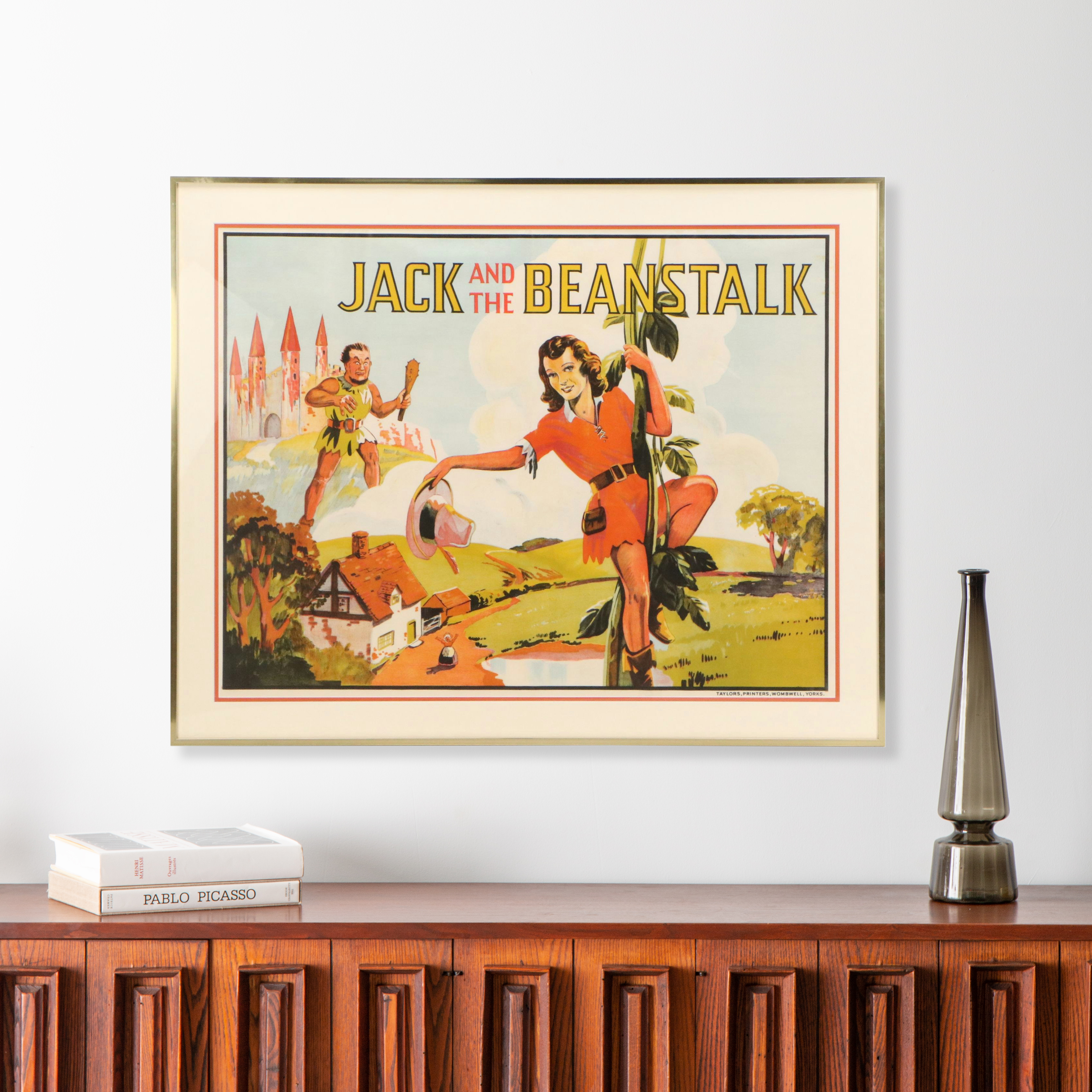 Chromolithograph Poster "Jack and the Beanstalk," Circa 1930
