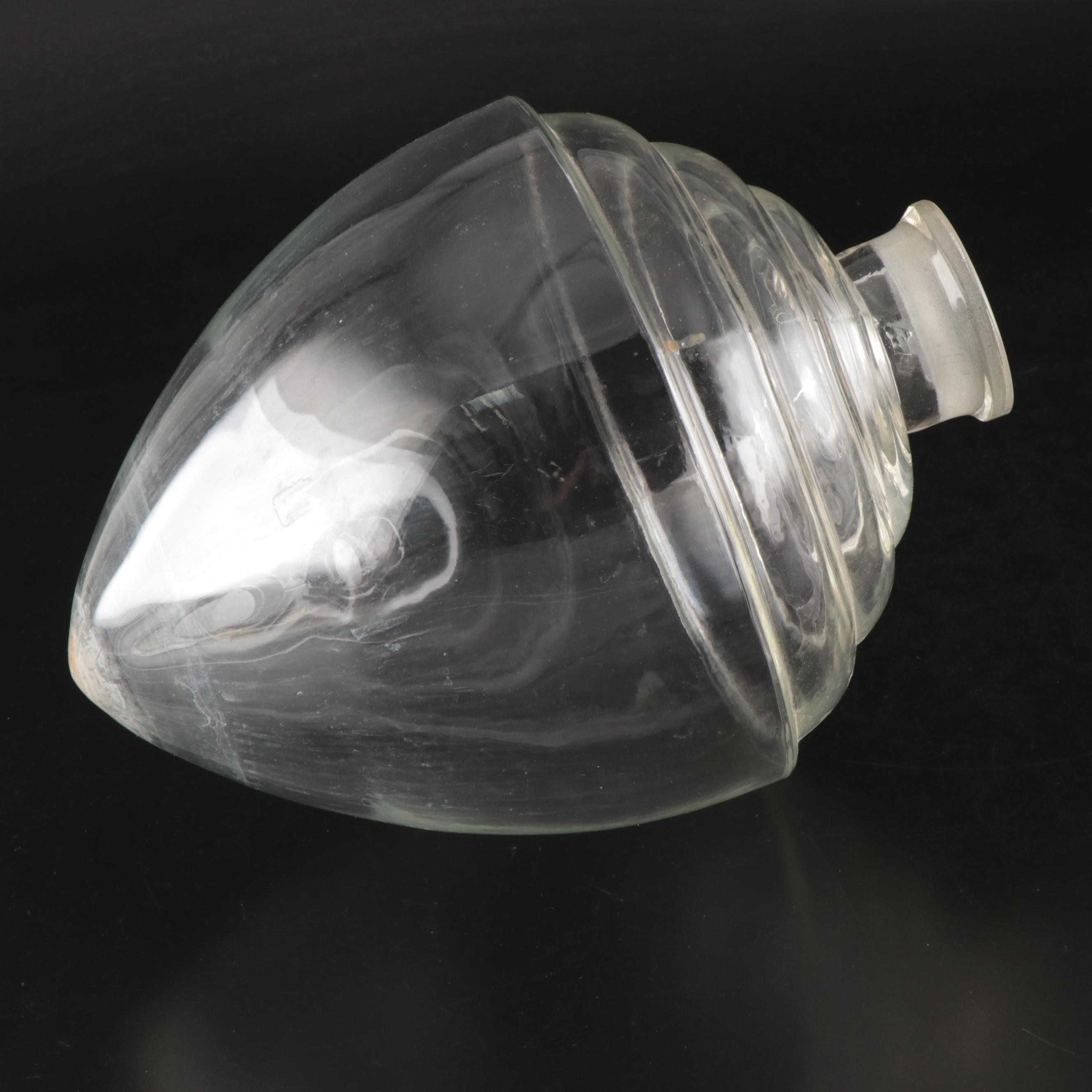 Art Deco Apothecary Show Jar in Metal Tri-Footed Stand, Early 20th Century