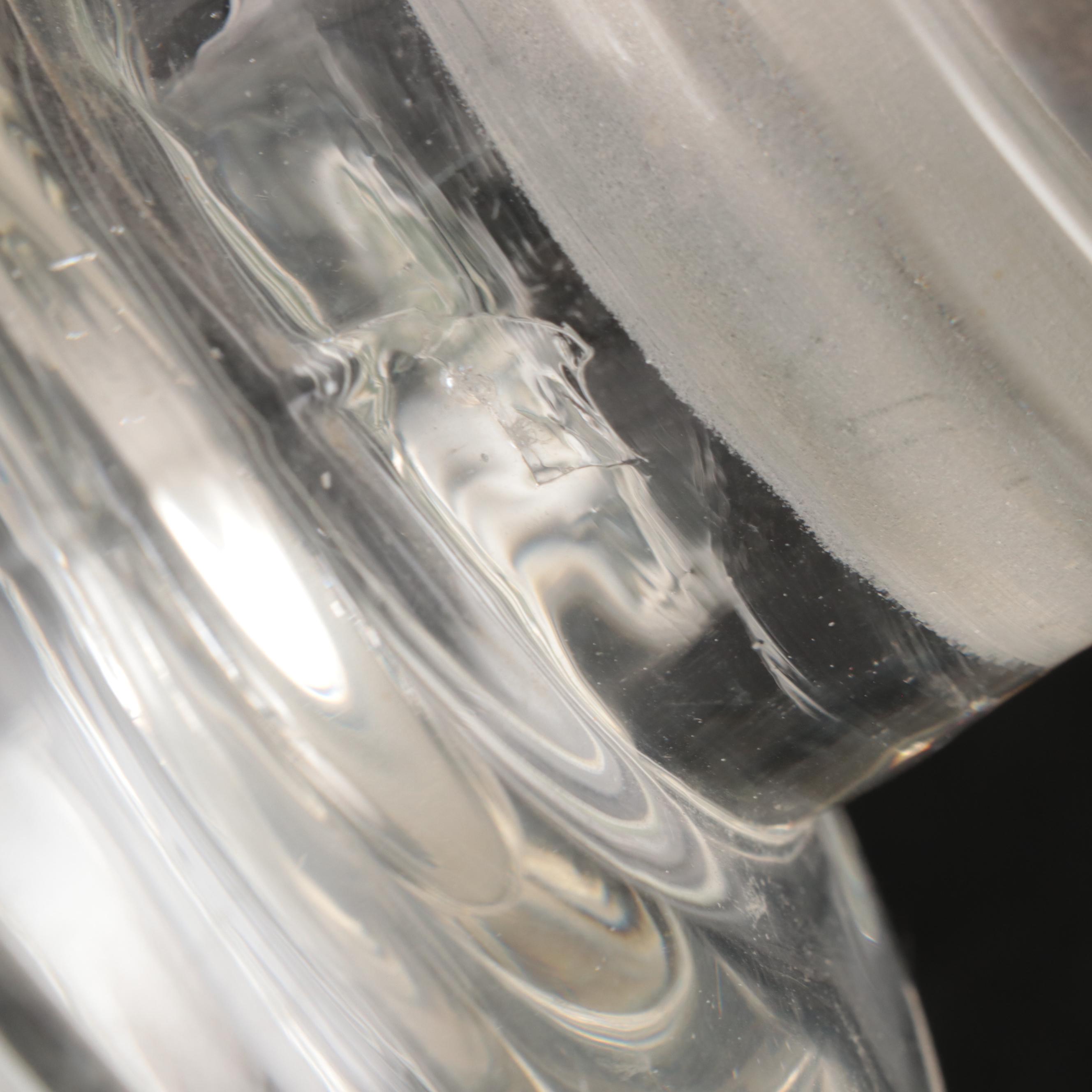 Art Deco Apothecary Show Jar in Metal Tri-Footed Stand, Early 20th Century