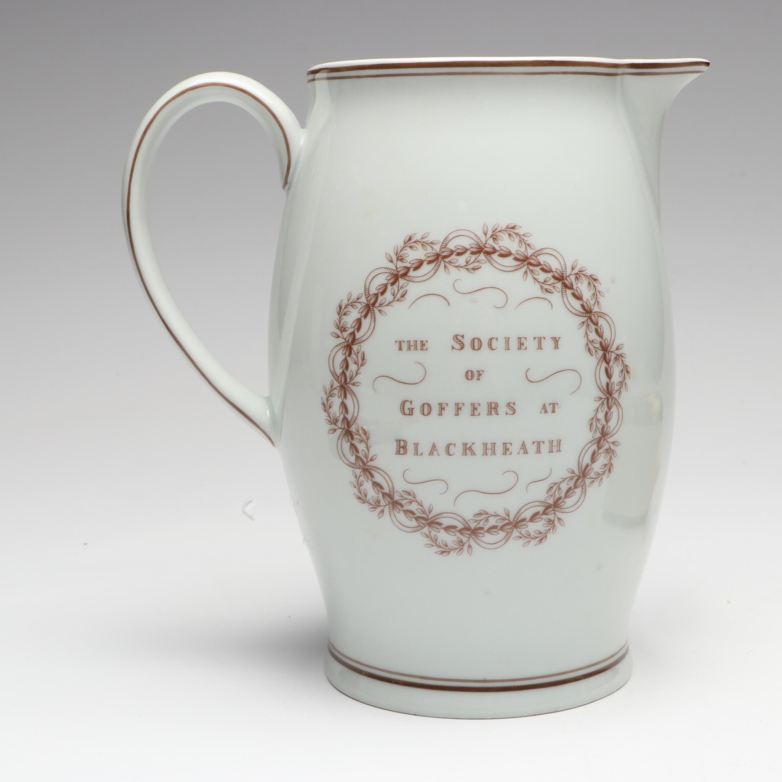 Mottahedeh Golf Pitcher with Bone Handled Magnifying Glass and Other Décor