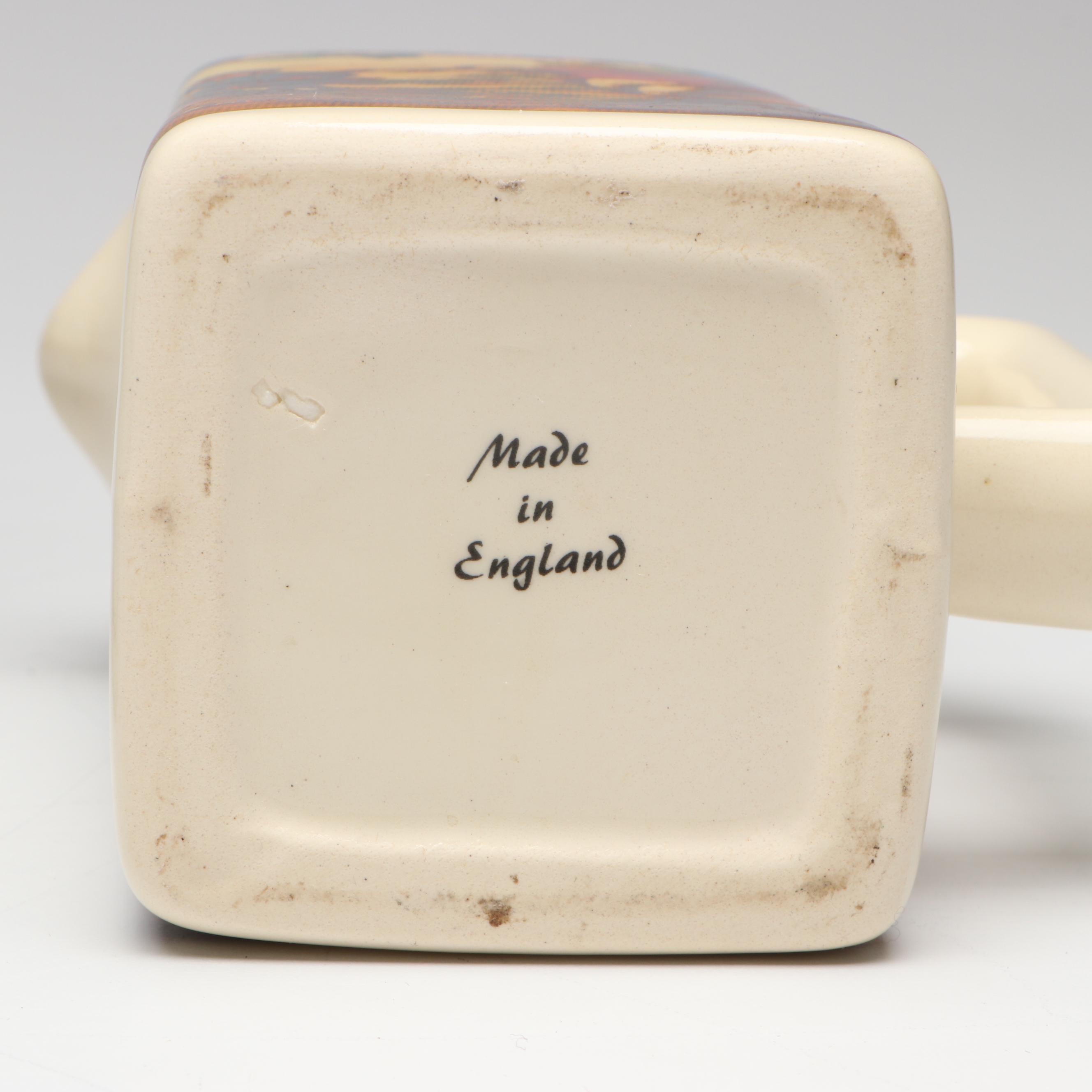 Mottahedeh Golf Pitcher with Bone Handled Magnifying Glass and Other Décor