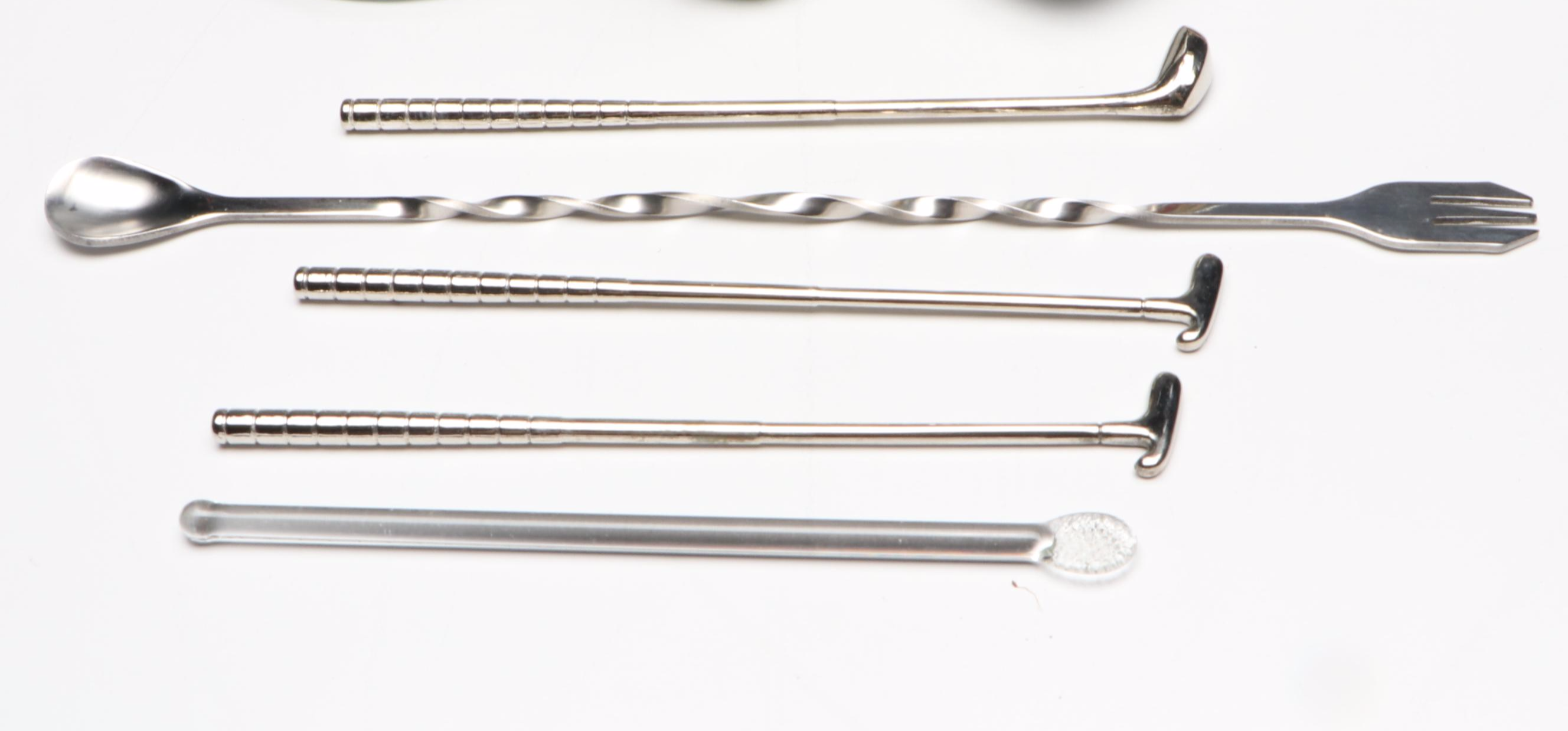 Mottahedeh Golf Pitcher with Bone Handled Magnifying Glass and Other Décor