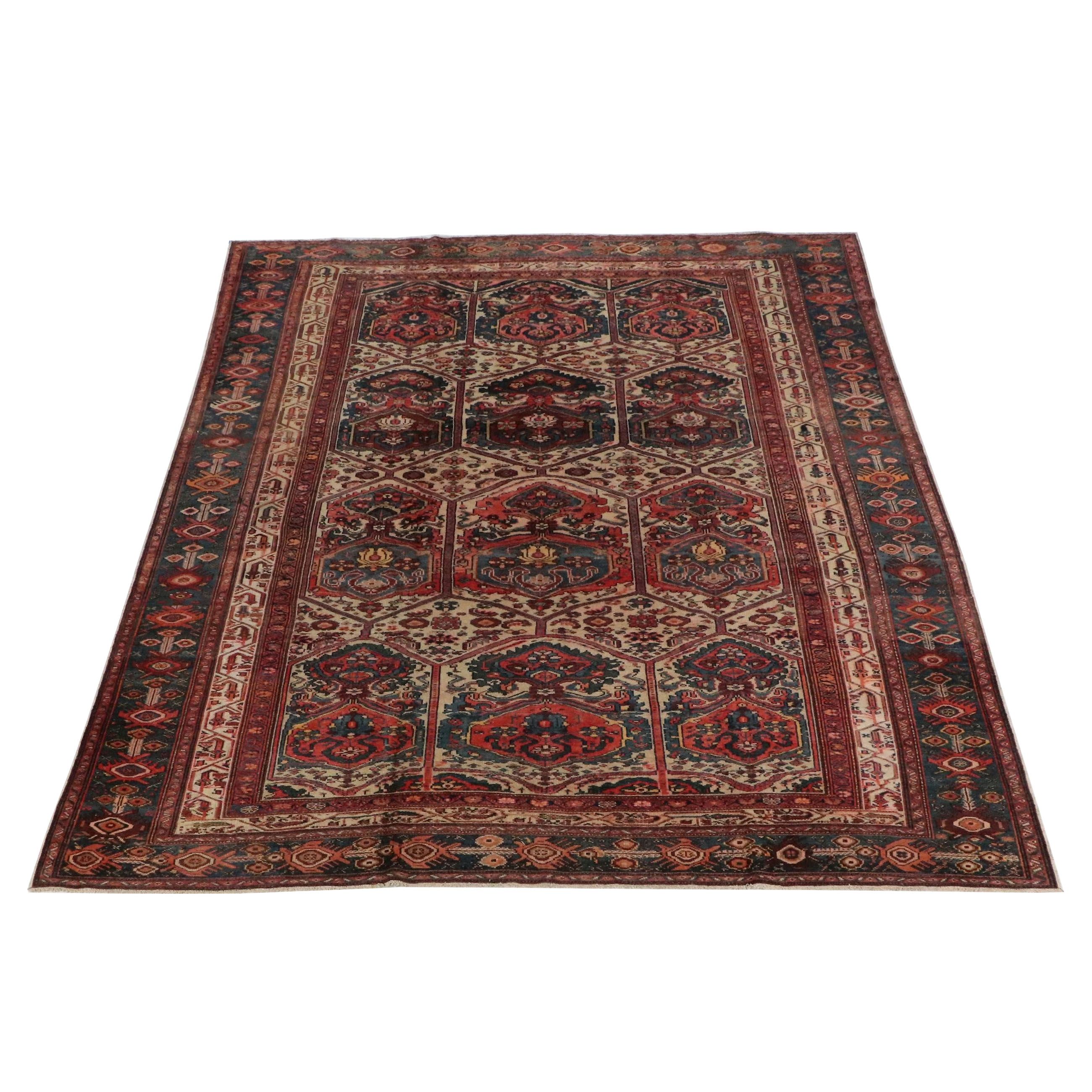 9'10 x 12'5 Hand-Knotted Persian Mahal Room-Sized Rug