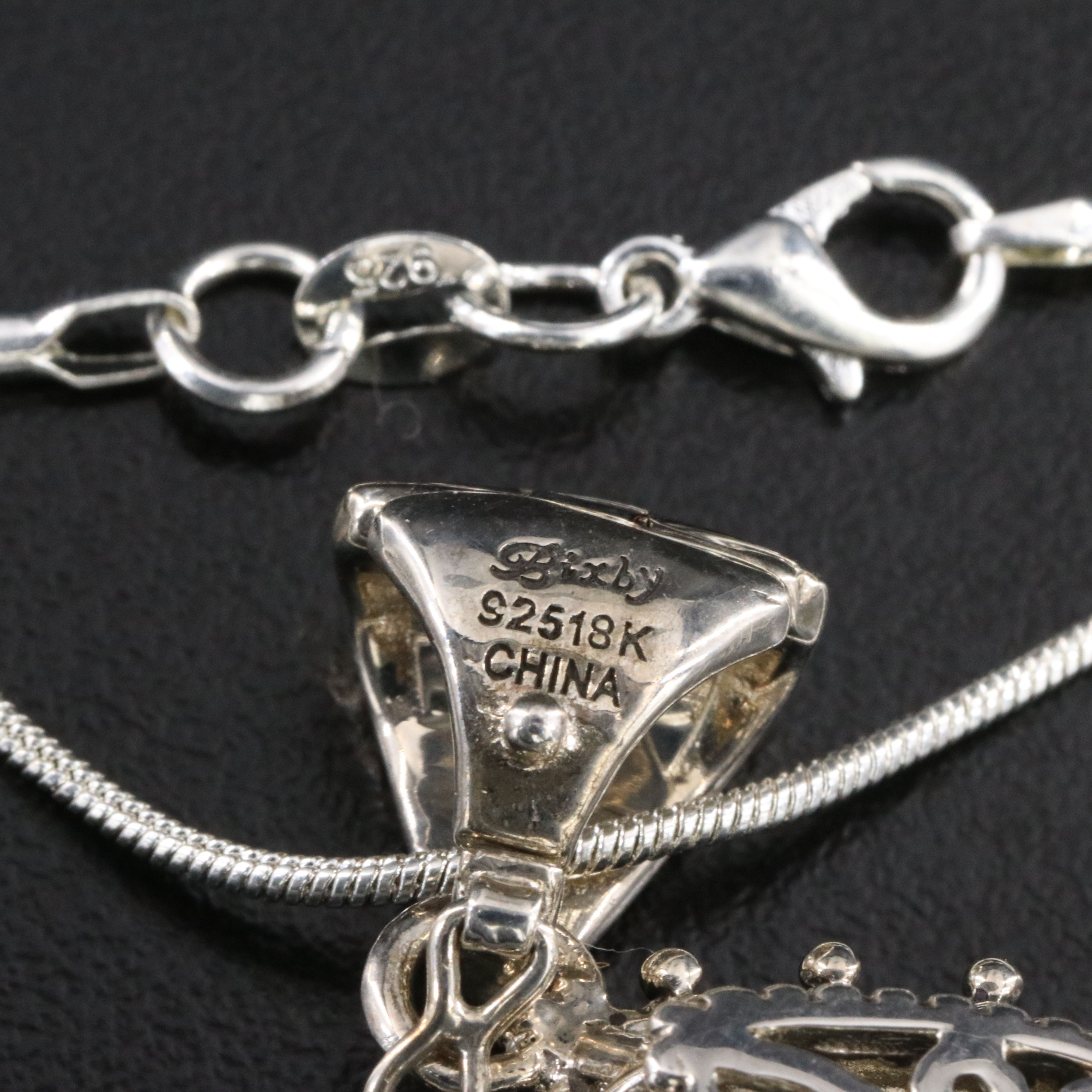 Barbara Bixby Sterling Black Onyx Pendant Necklace with 18K Accents