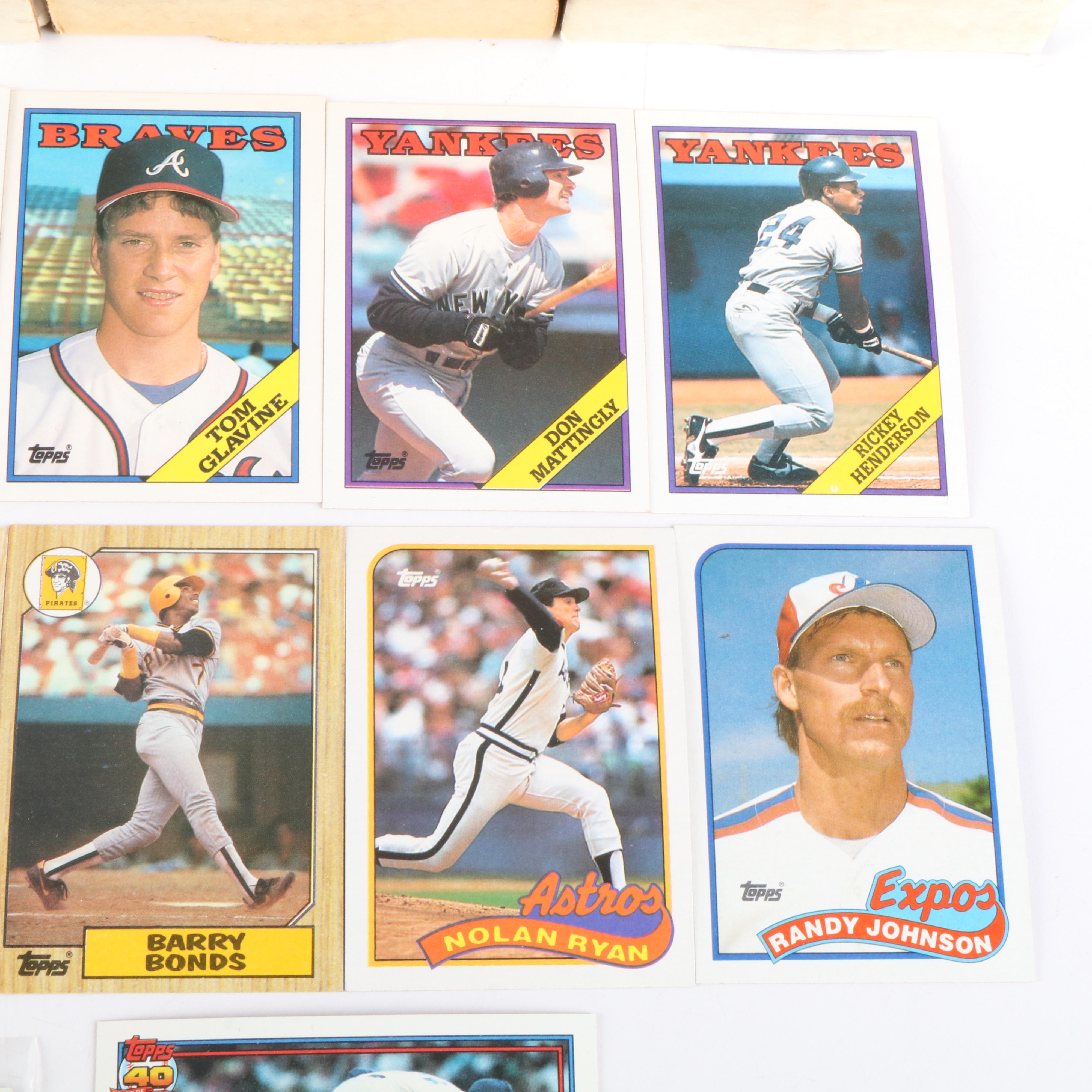Topps Baseball Card Sets with Derek Jeter and Roger Clemens Rookies, 1980s-1990s