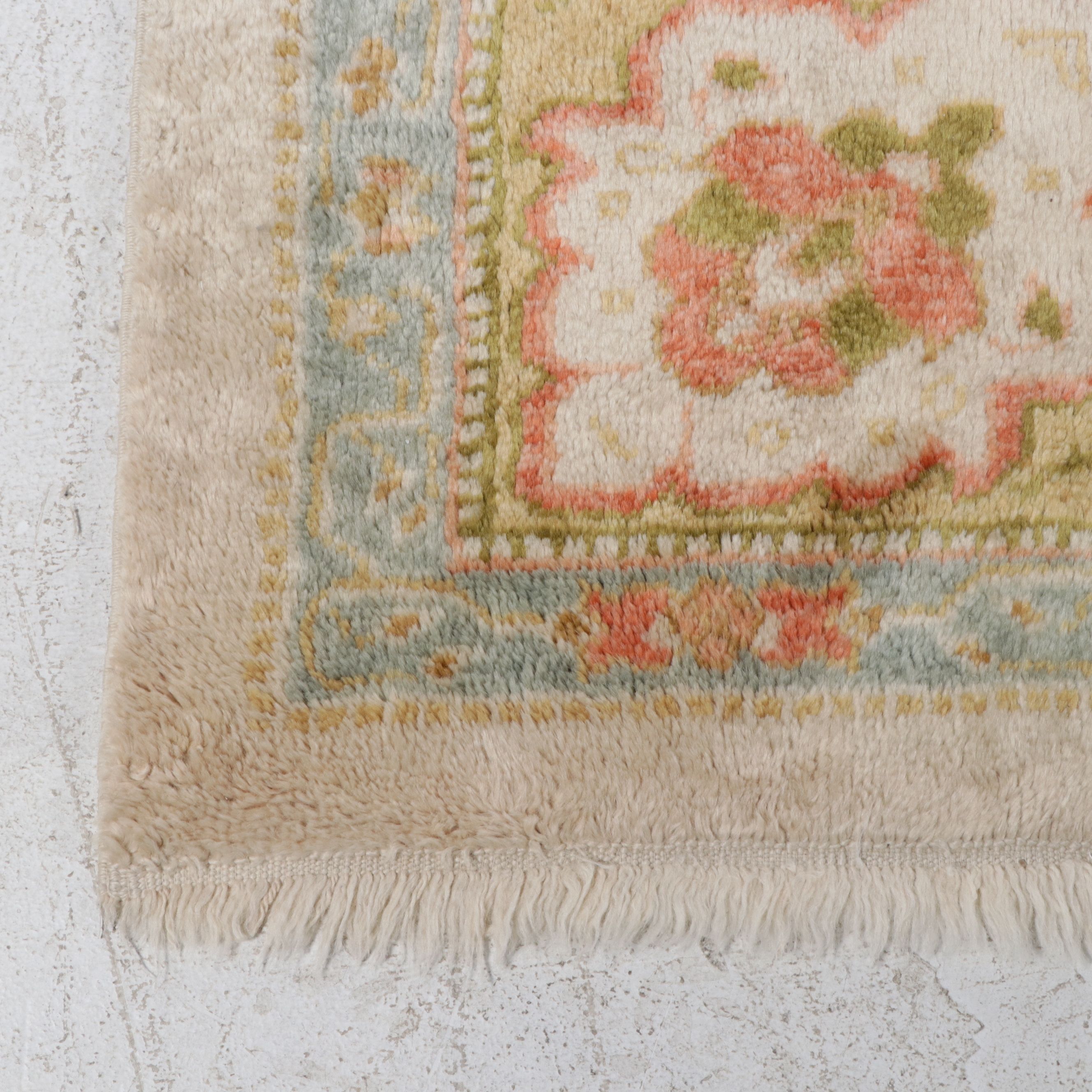 10'5 x 13'9 Hand-Knotted Turkish Oushak Room-Sized Rug