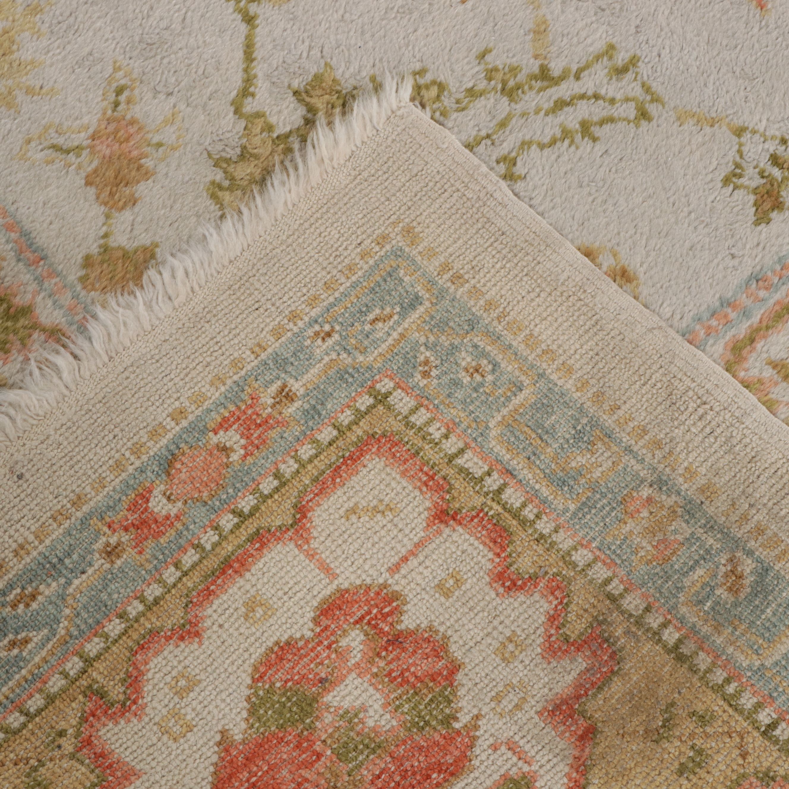 10'5 x 13'9 Hand-Knotted Turkish Oushak Room-Sized Rug