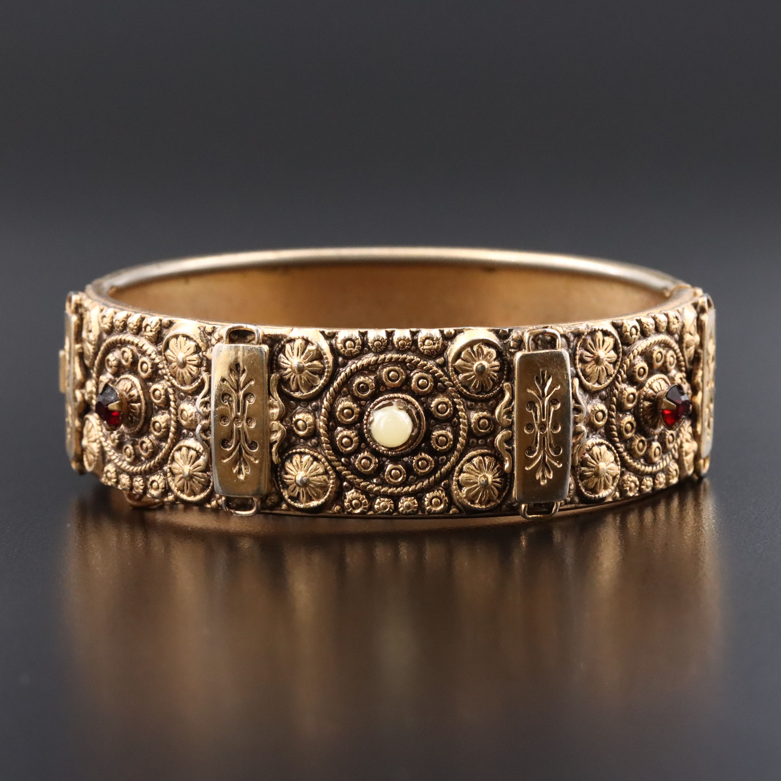 Antique Hinged Bangle Bracelet