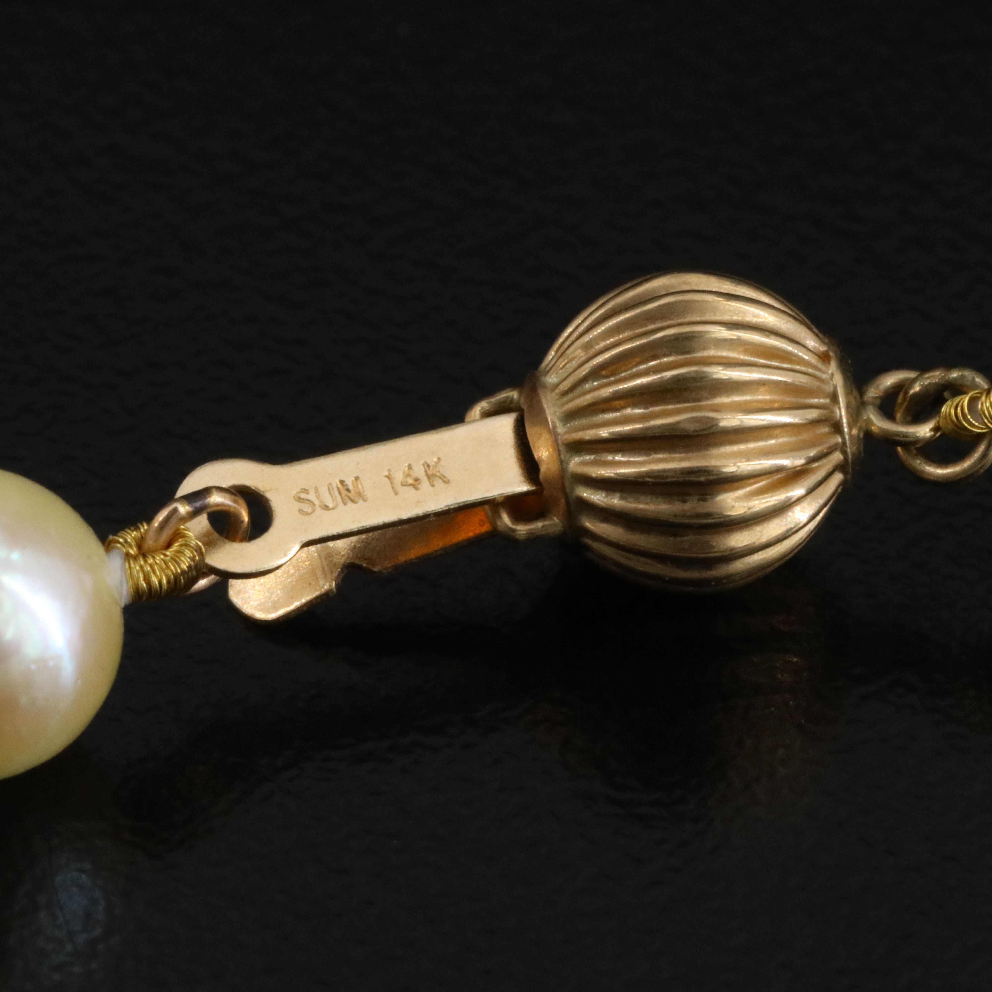 Pearl Necklace with 14K Clasp