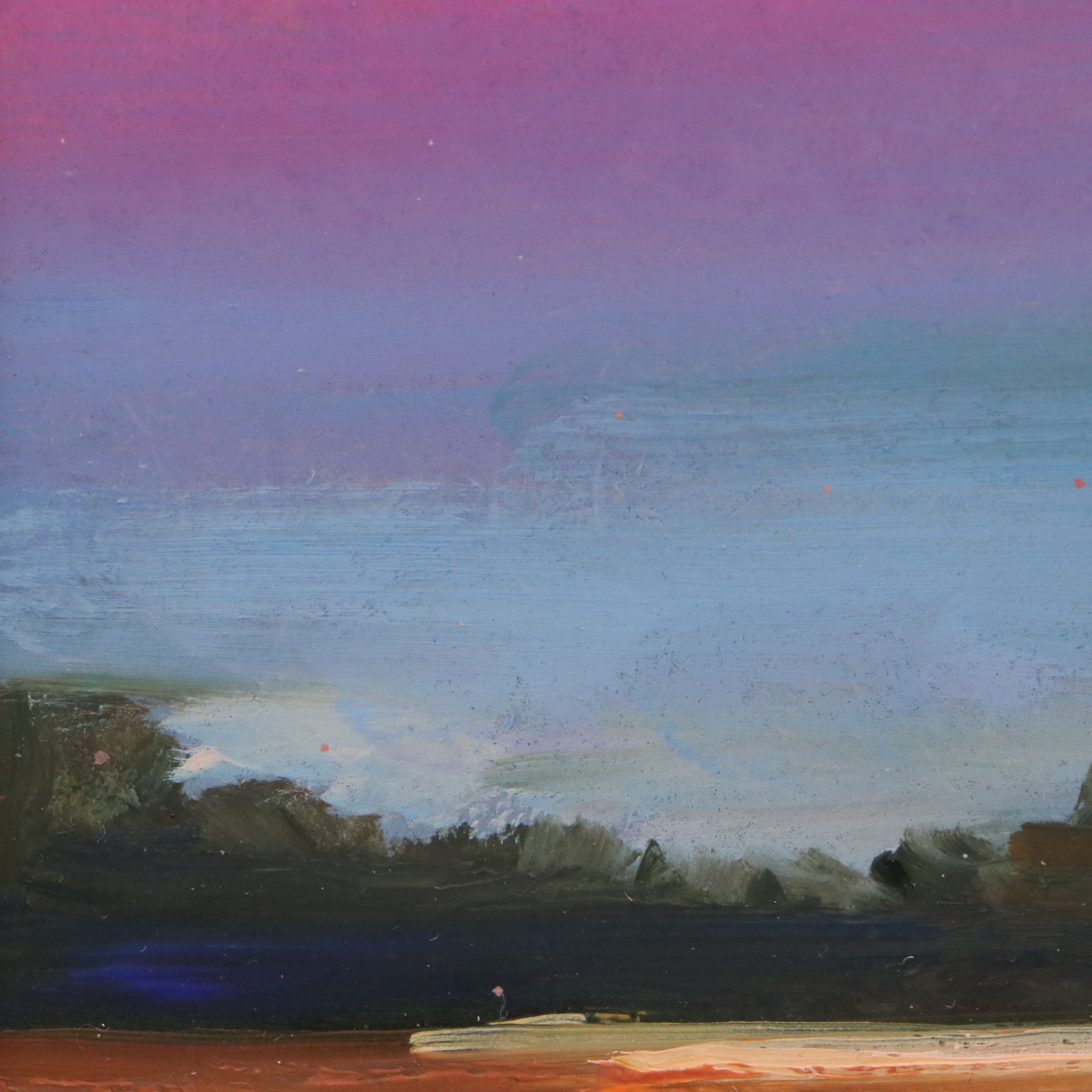 Natalia Demenko Oil Painting of Sunset Landscape, 21st Century