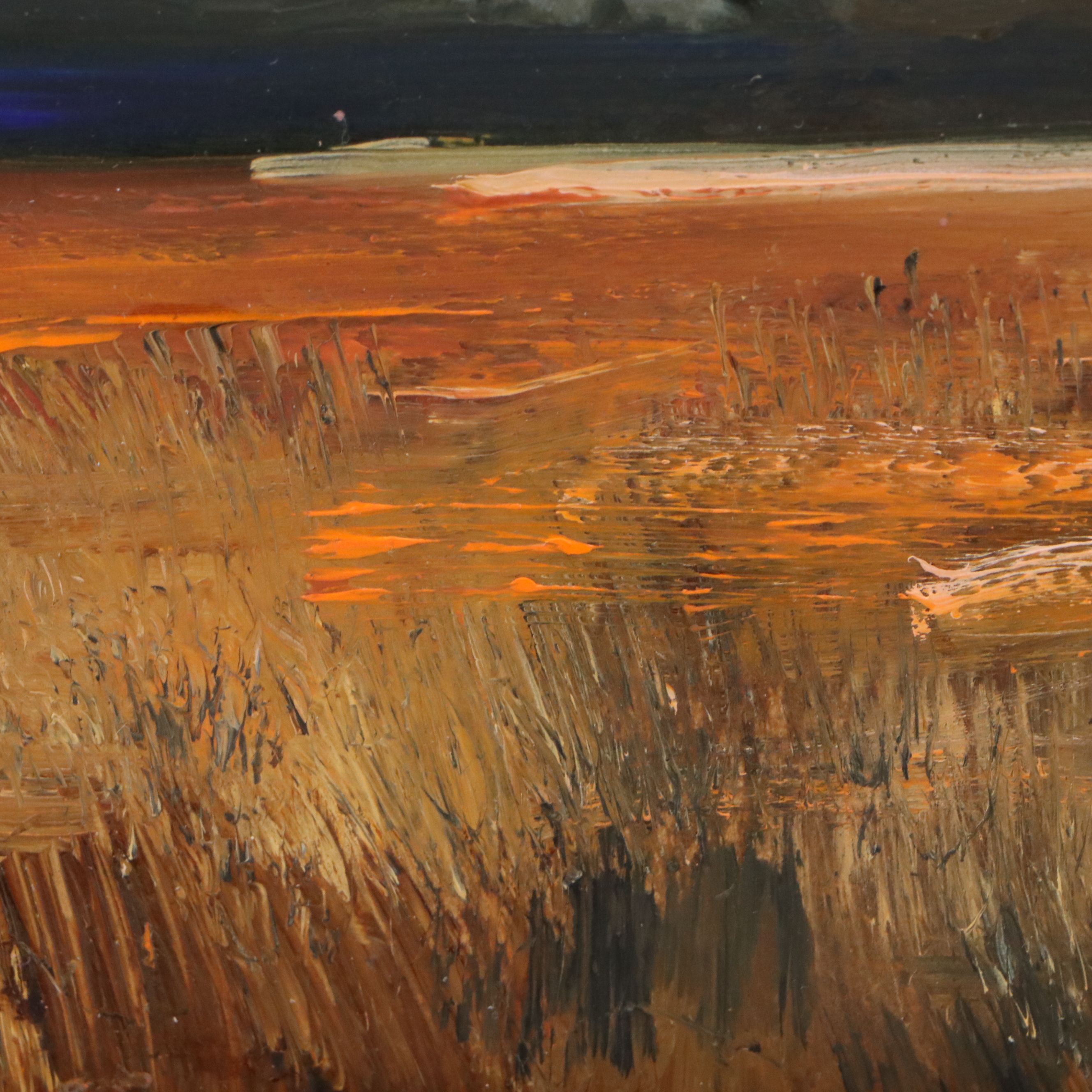 Natalia Demenko Oil Painting of Sunset Landscape, 21st Century