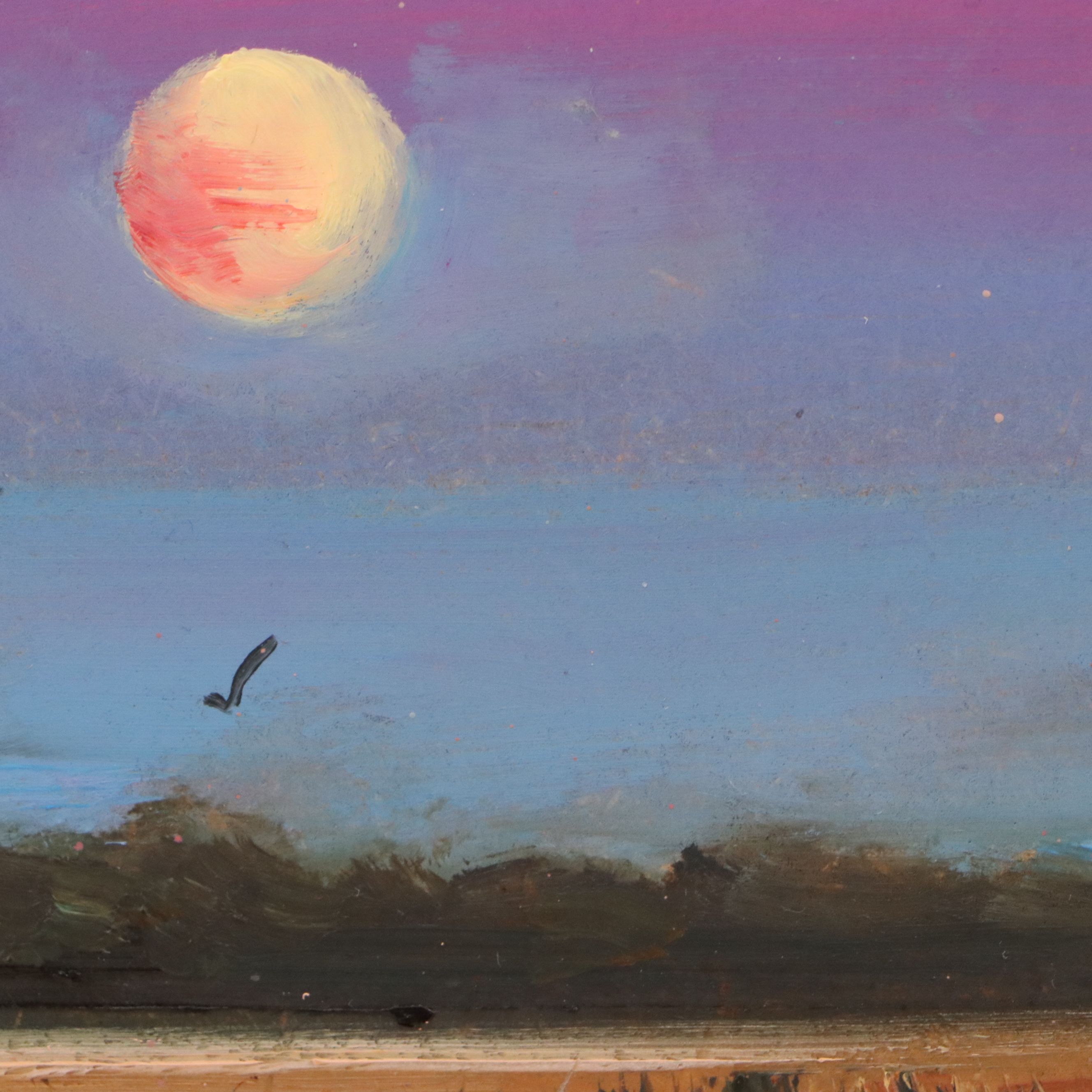 Natalia Demenko Oil Painting of Sunset Landscape, 21st Century