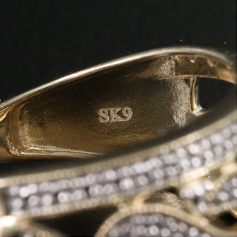 Sterling Ring with Diamond Accents