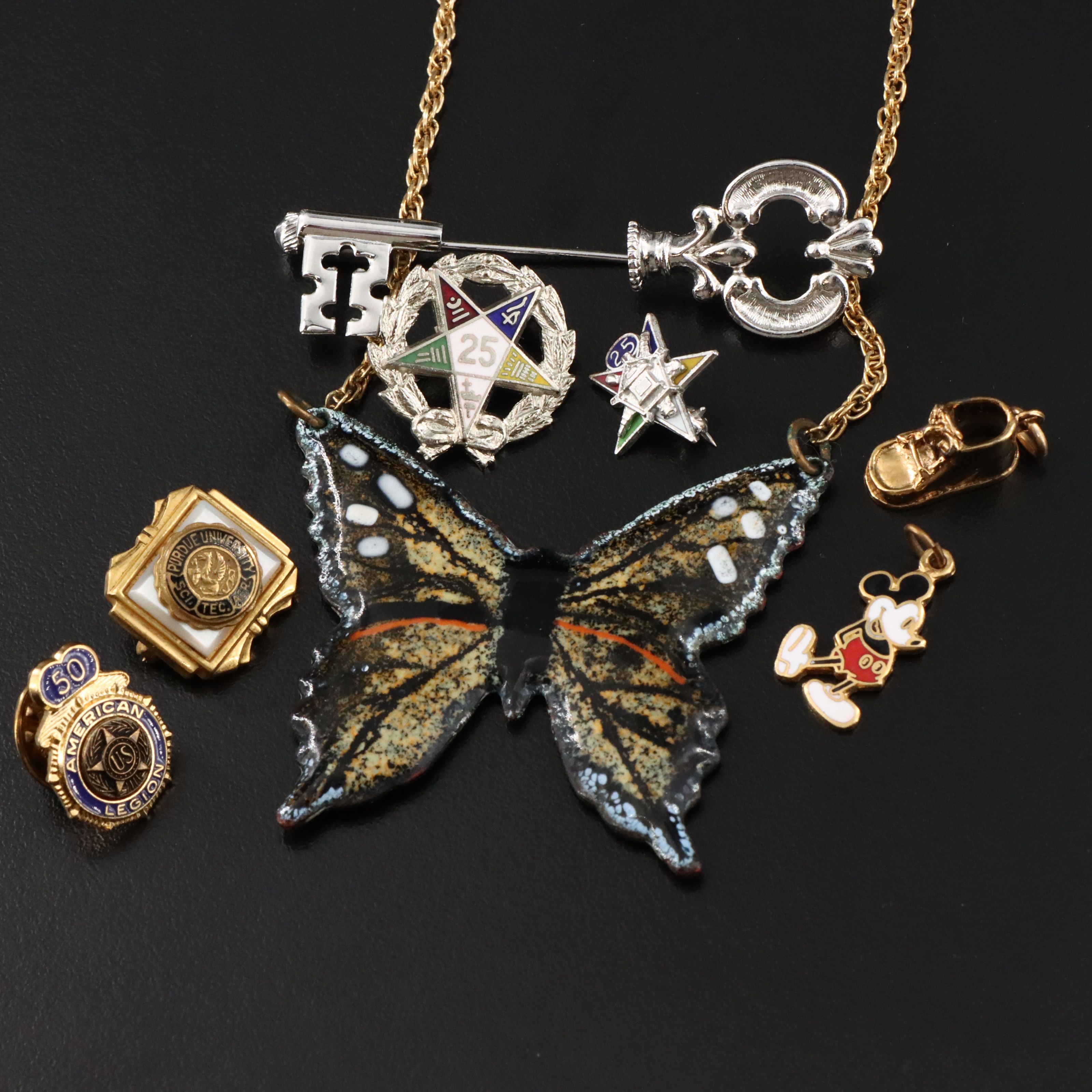 Disney Mickey Mouse and Order of the Eastern Star Featured in Jewelry