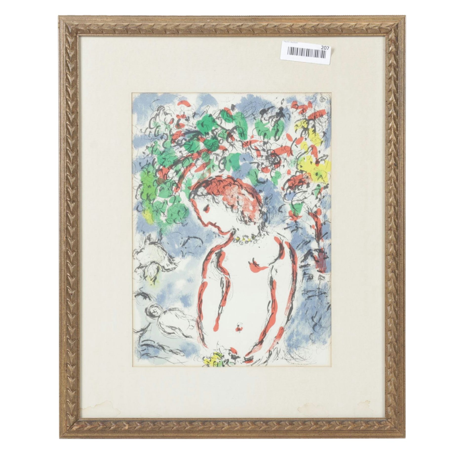 Marc Chagall Color Lithograph "Jour de Printemps (Spring Day)", 1972
