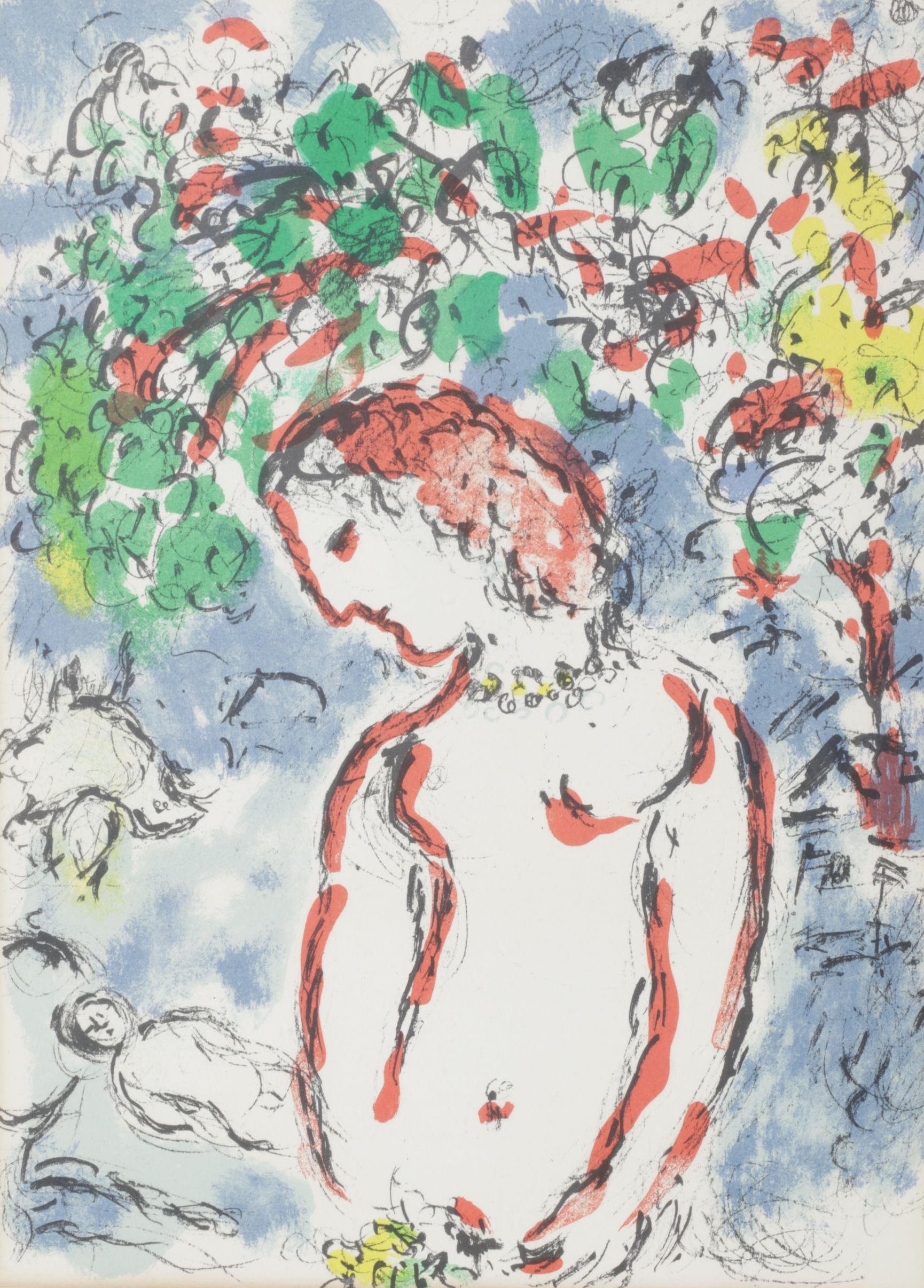 Marc Chagall Color Lithograph "Jour de Printemps (Spring Day)", 1972