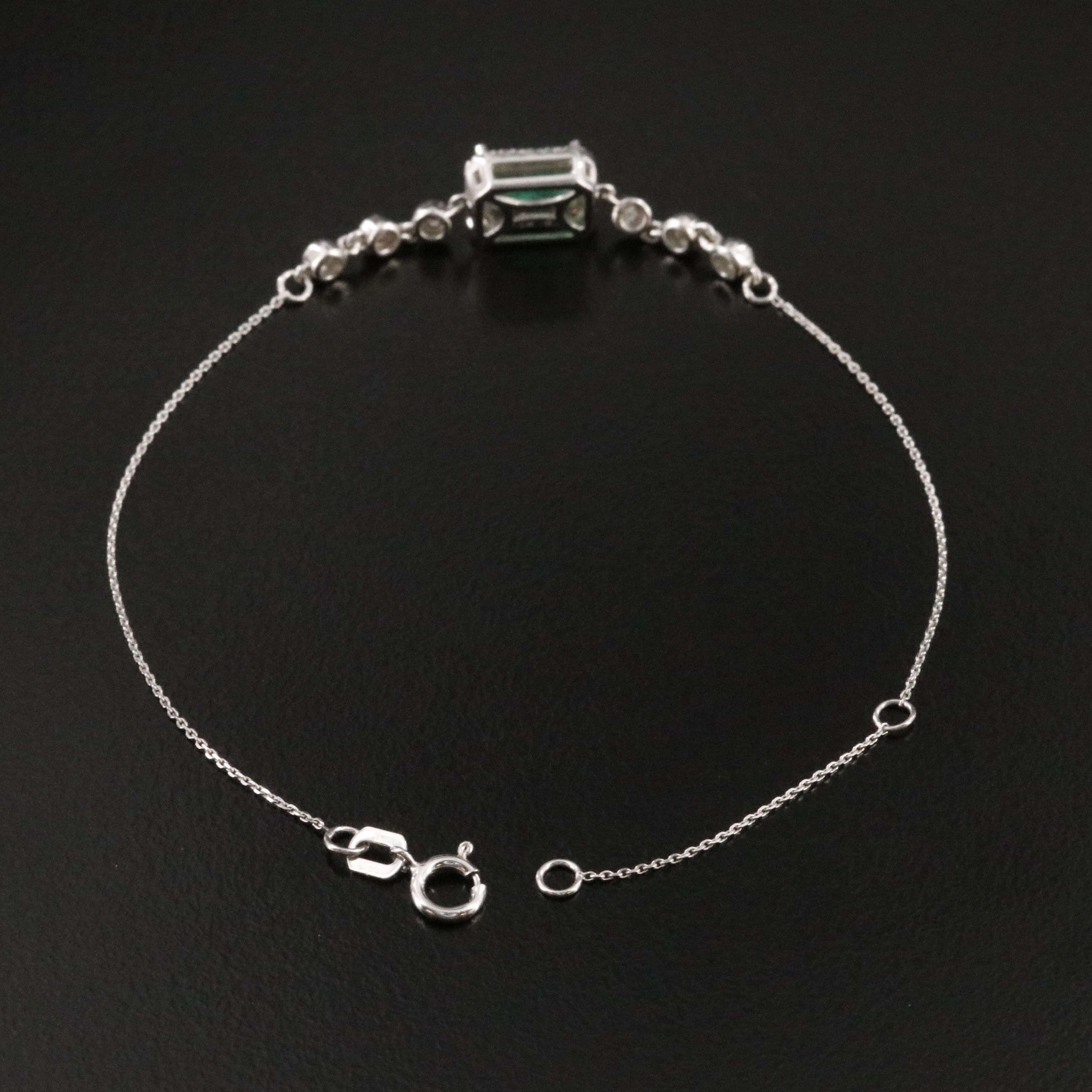14K Emerald and Diamond Bracelet