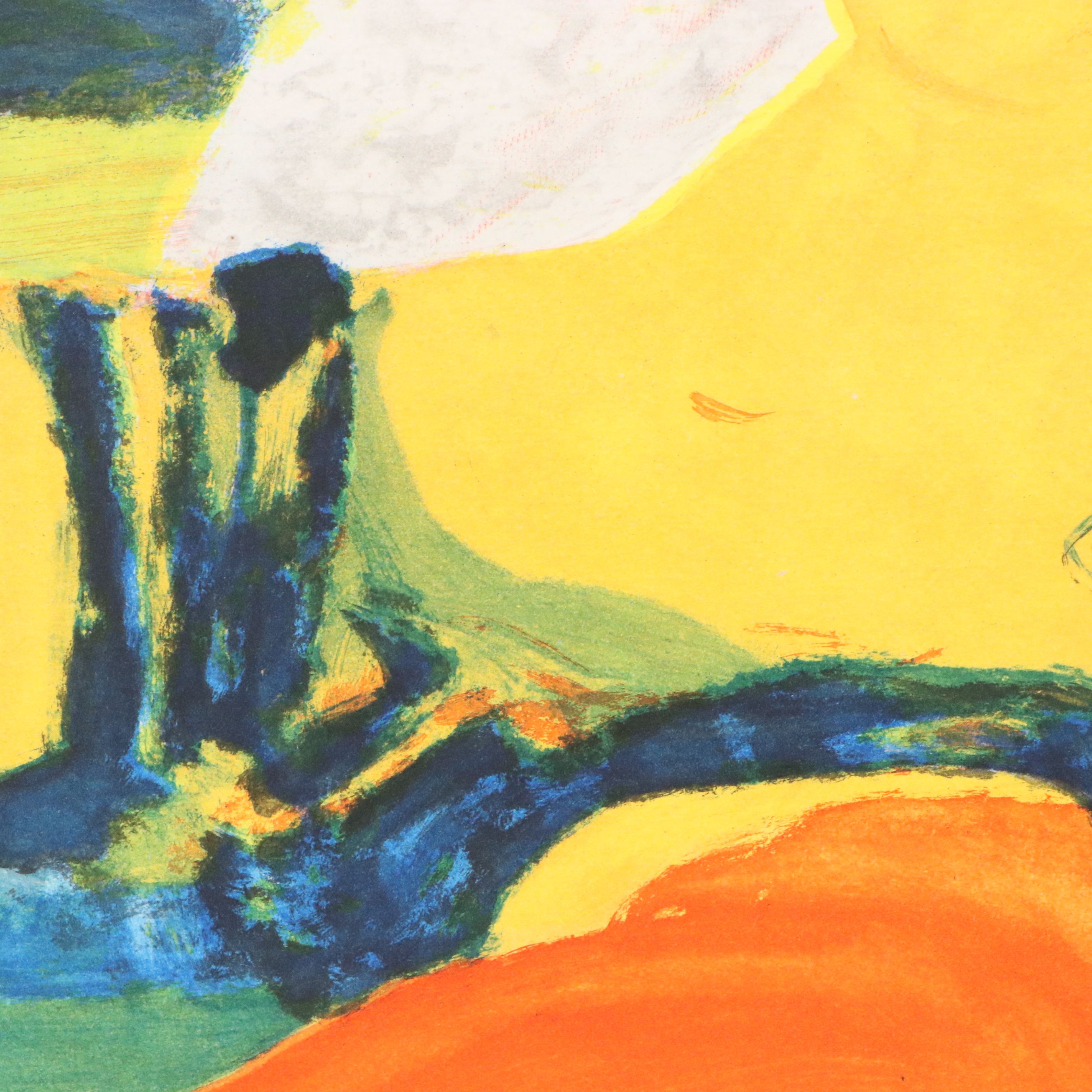 Salvatore Fiume Color Lithograph "Odalisca," 20th Century