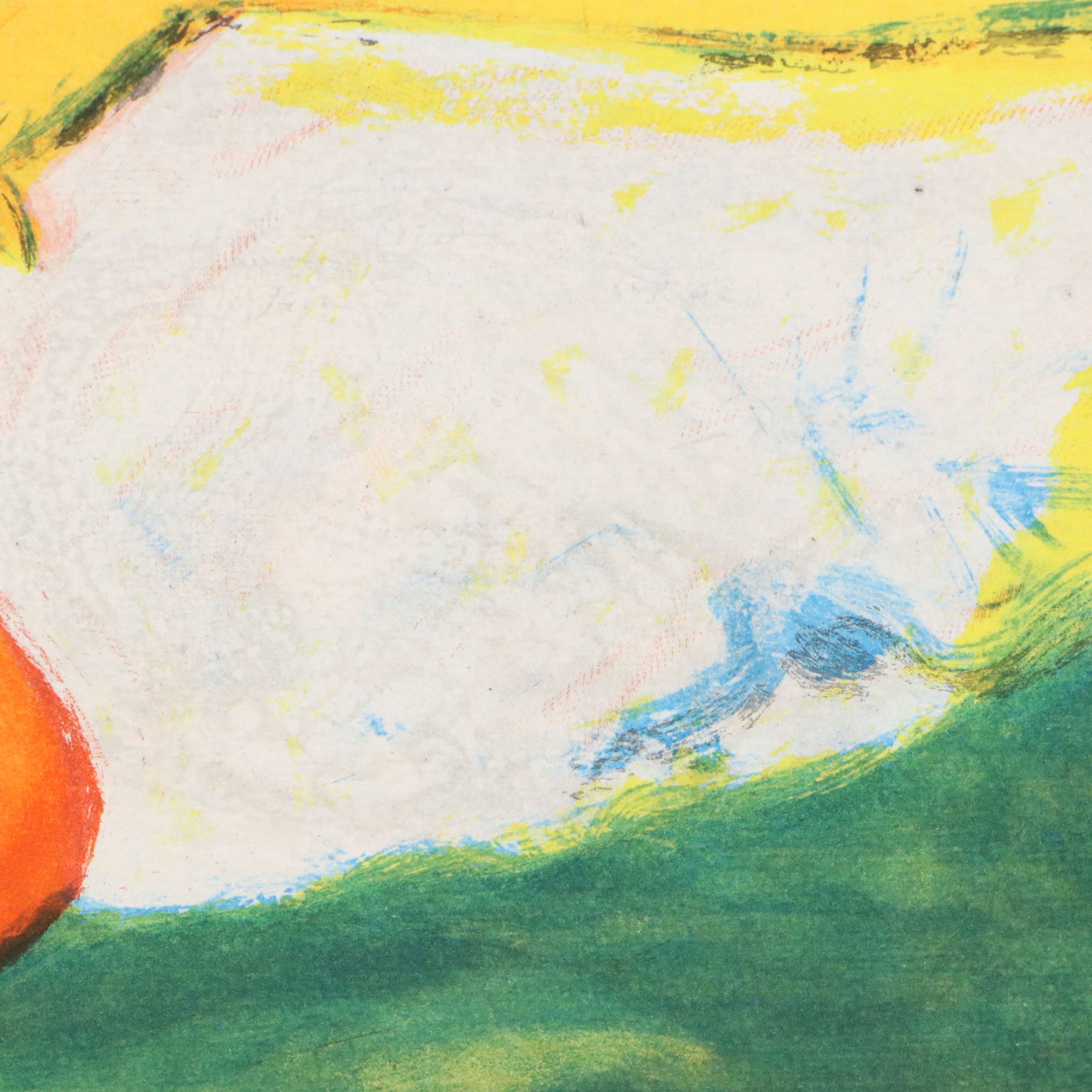 Salvatore Fiume Color Lithograph "Odalisca," 20th Century