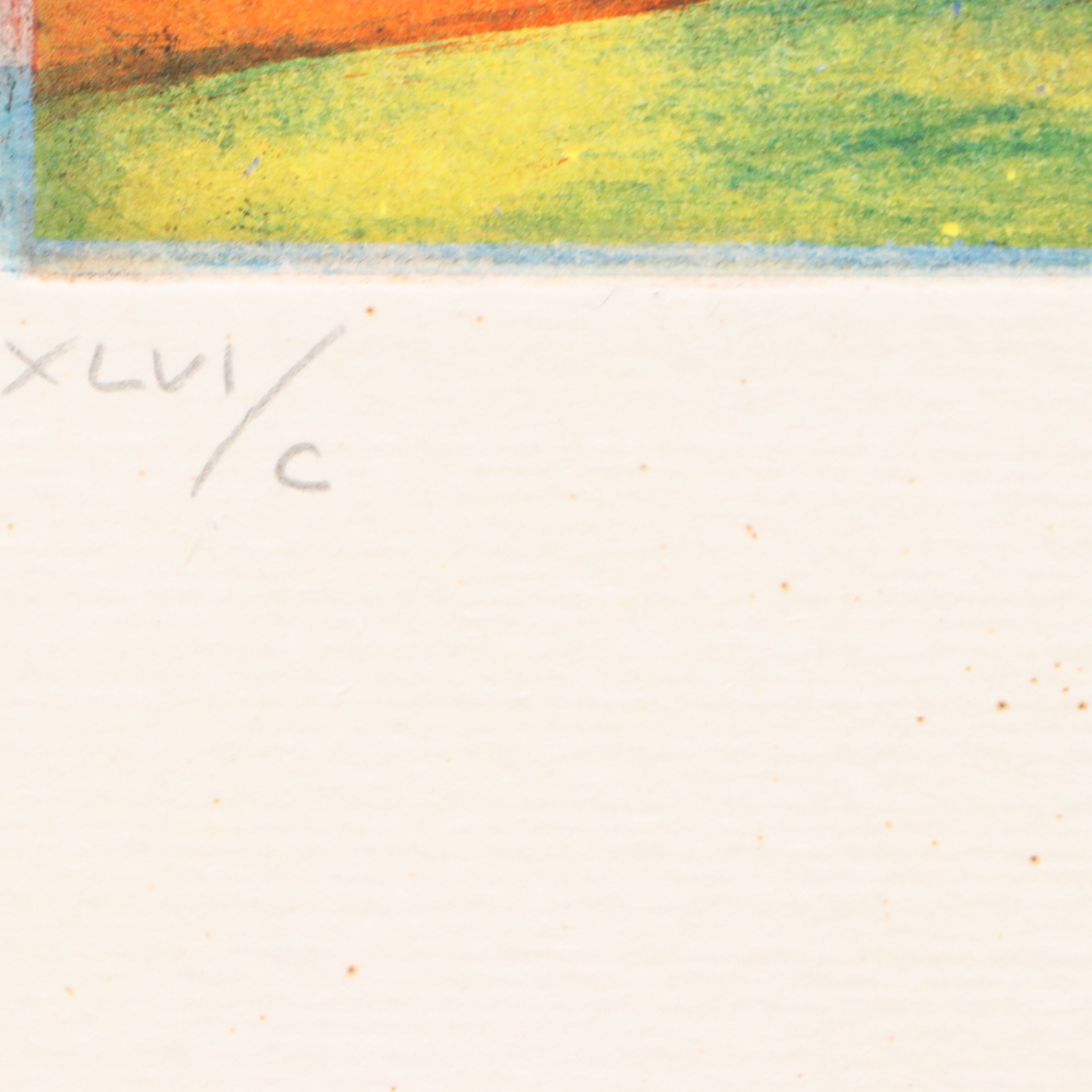 Salvatore Fiume Color Lithograph "Odalisca," 20th Century