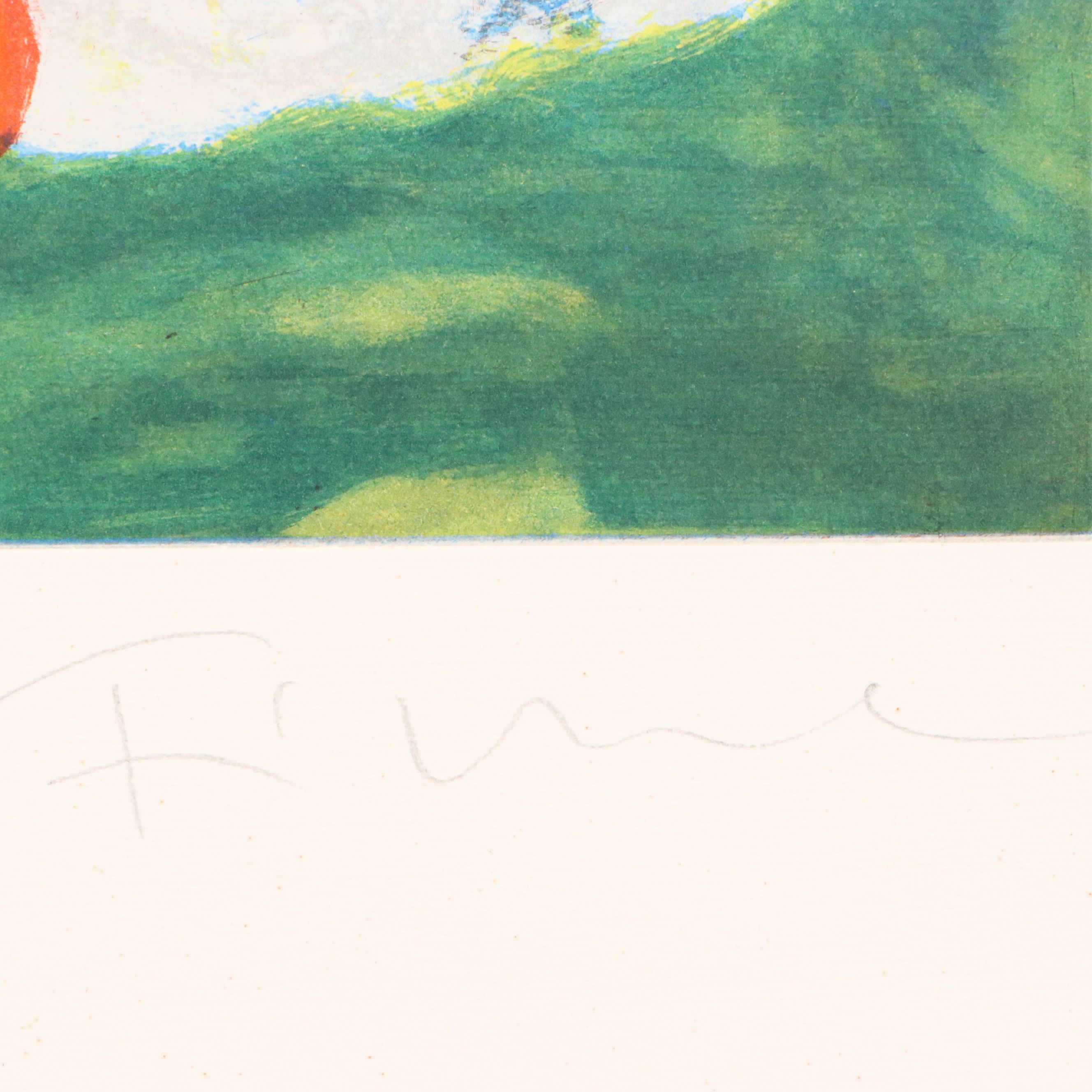 Salvatore Fiume Color Lithograph "Odalisca," 20th Century