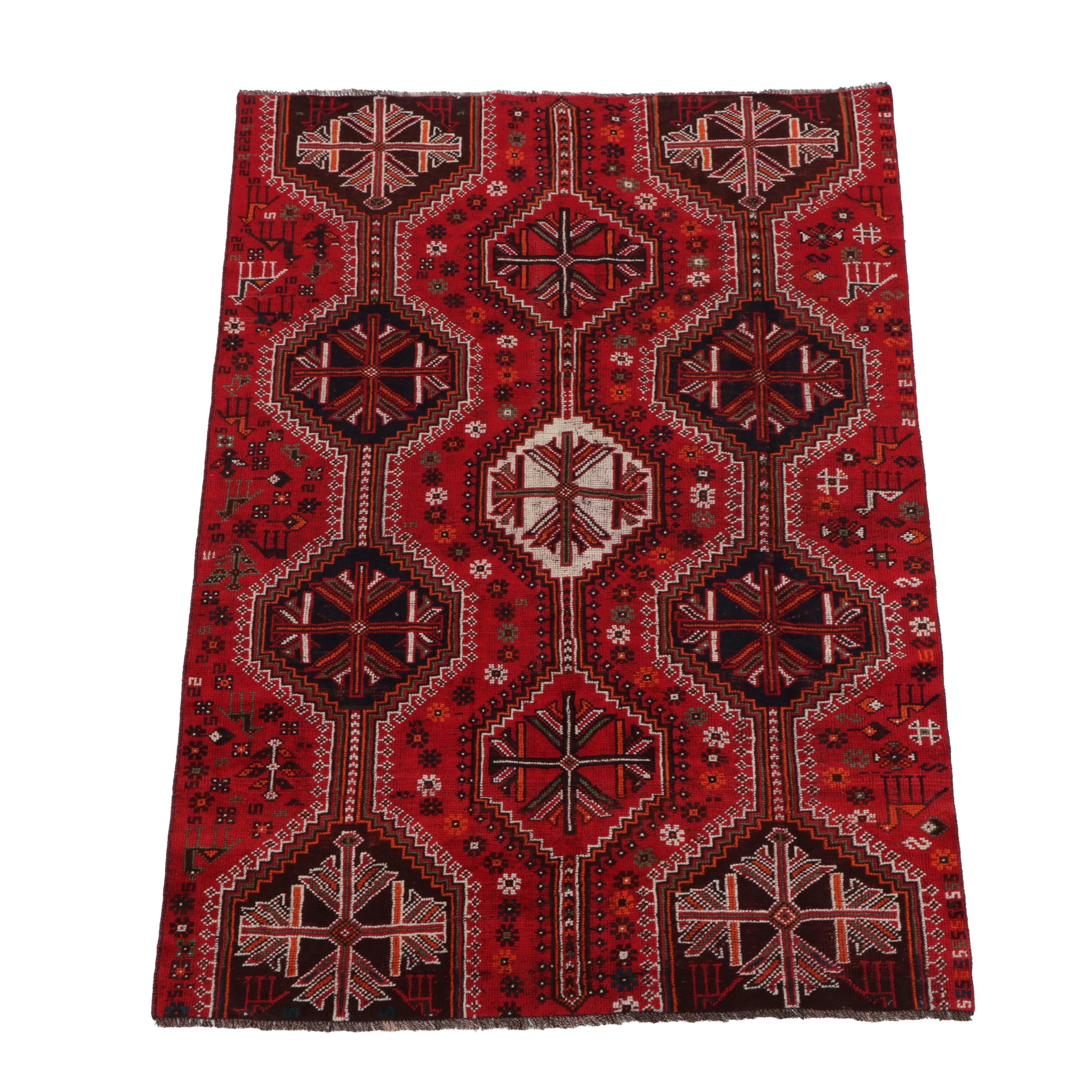 6'1 x 8'7 Hand-Knotted Persian Quchon Area Rug