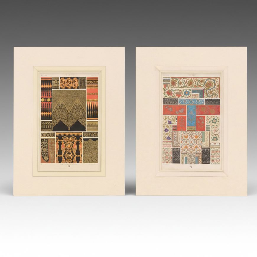 Albert Racinet Lithographs "Indien" Pattern Studies, 1869-1873
