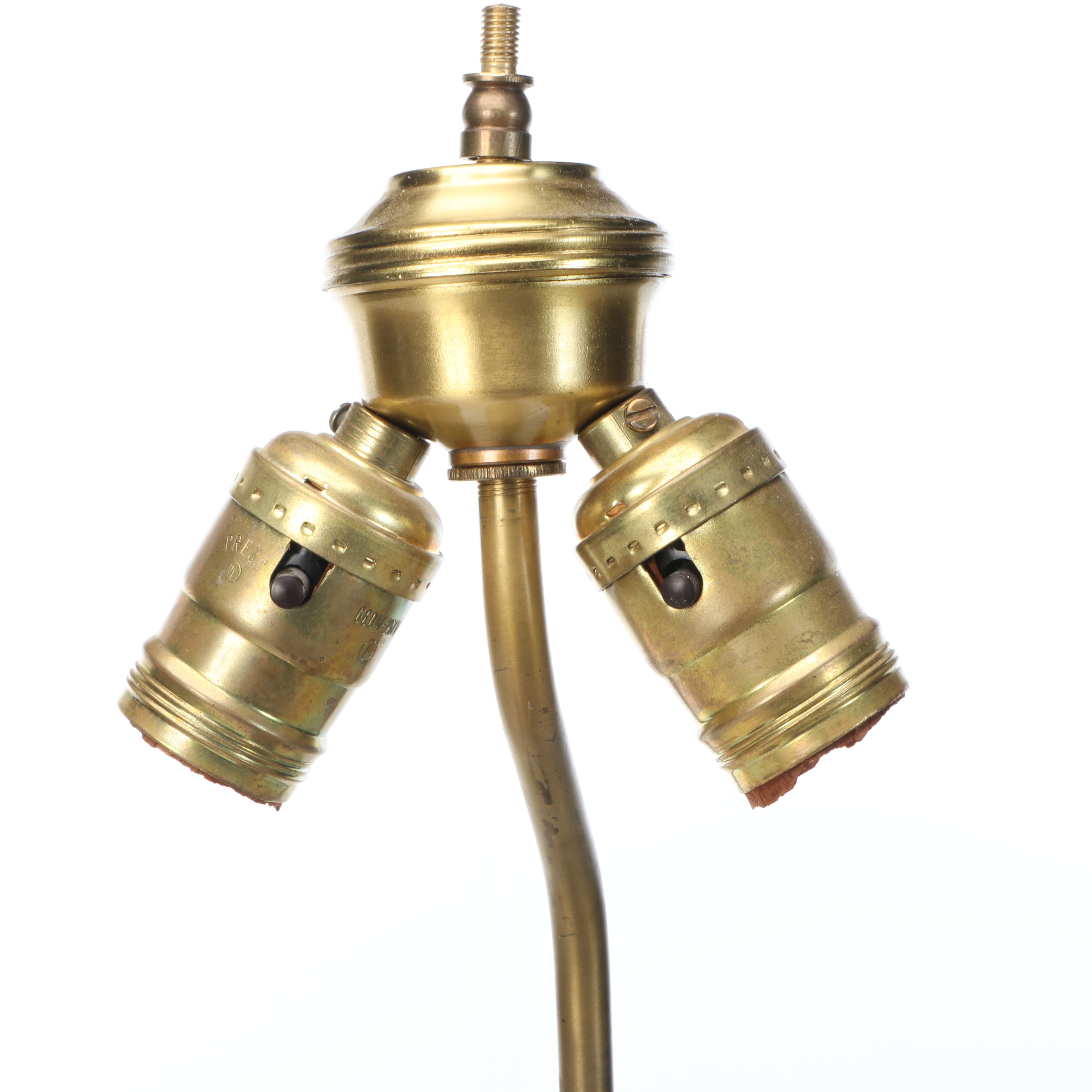 Chinese Hand-Carved Rootwood Figural Table Lamp