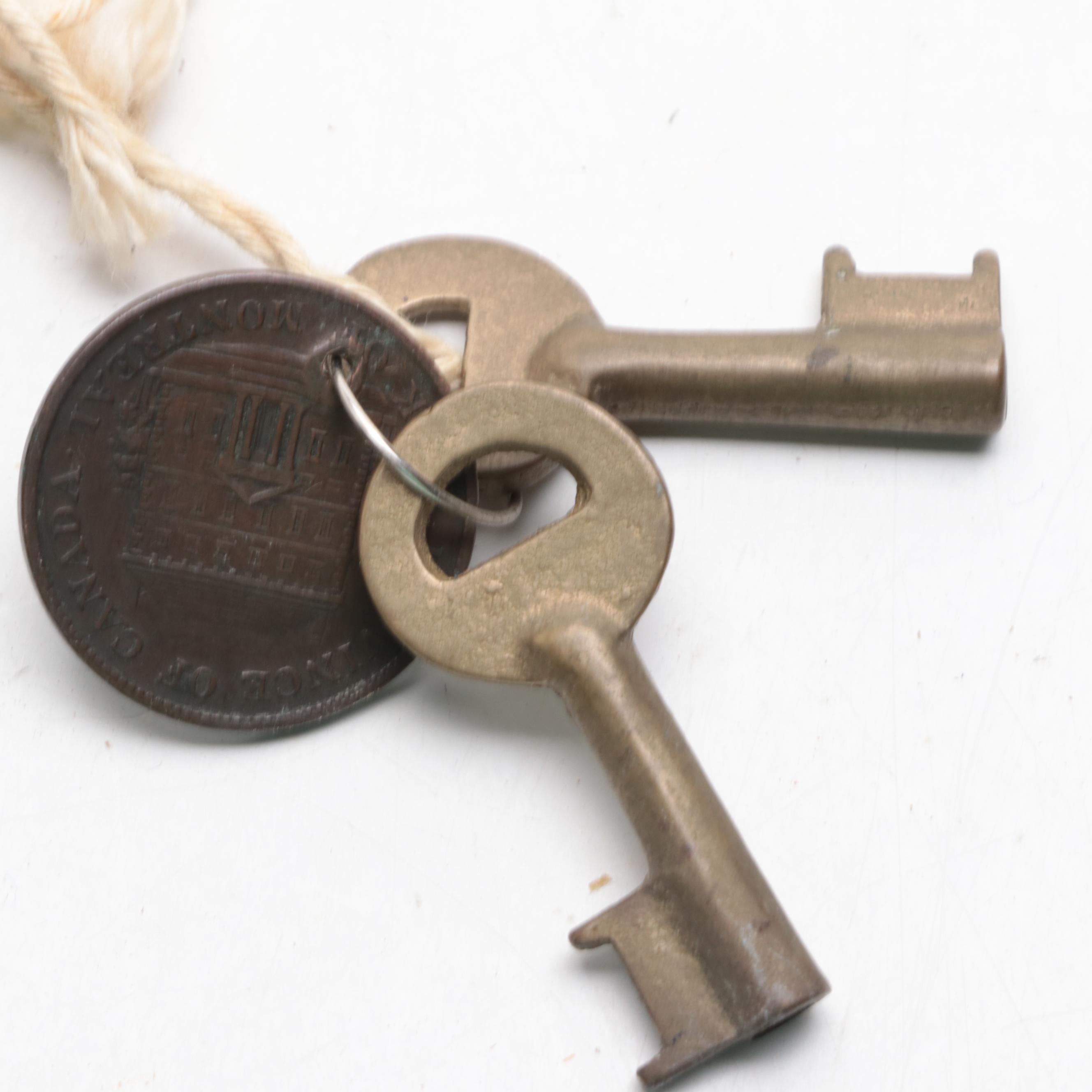 Jas. Morgan & Son Ltd. "Old English" Brass Padlock with Brass Keys