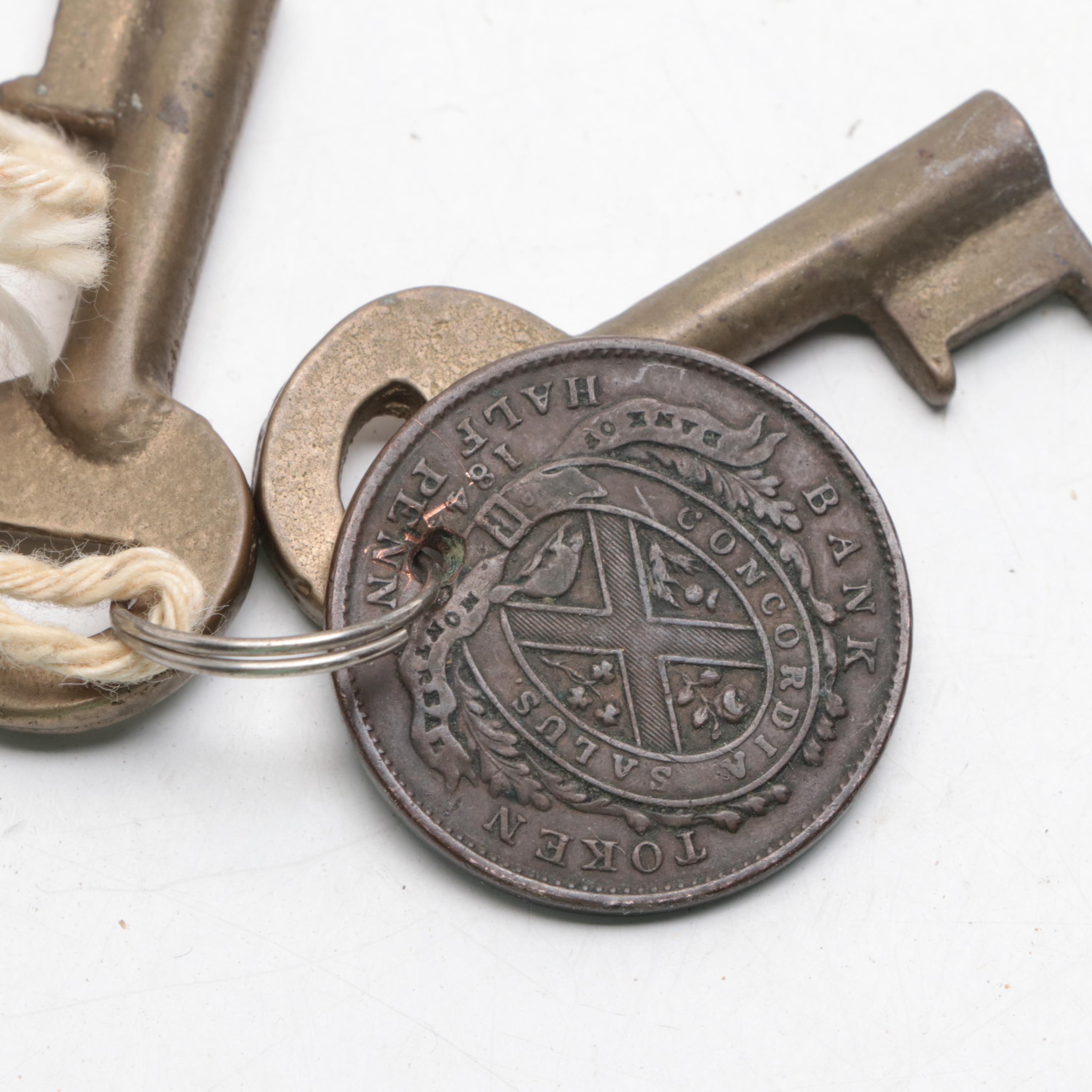 Jas. Morgan & Son Ltd. "Old English" Brass Padlock with Brass Keys