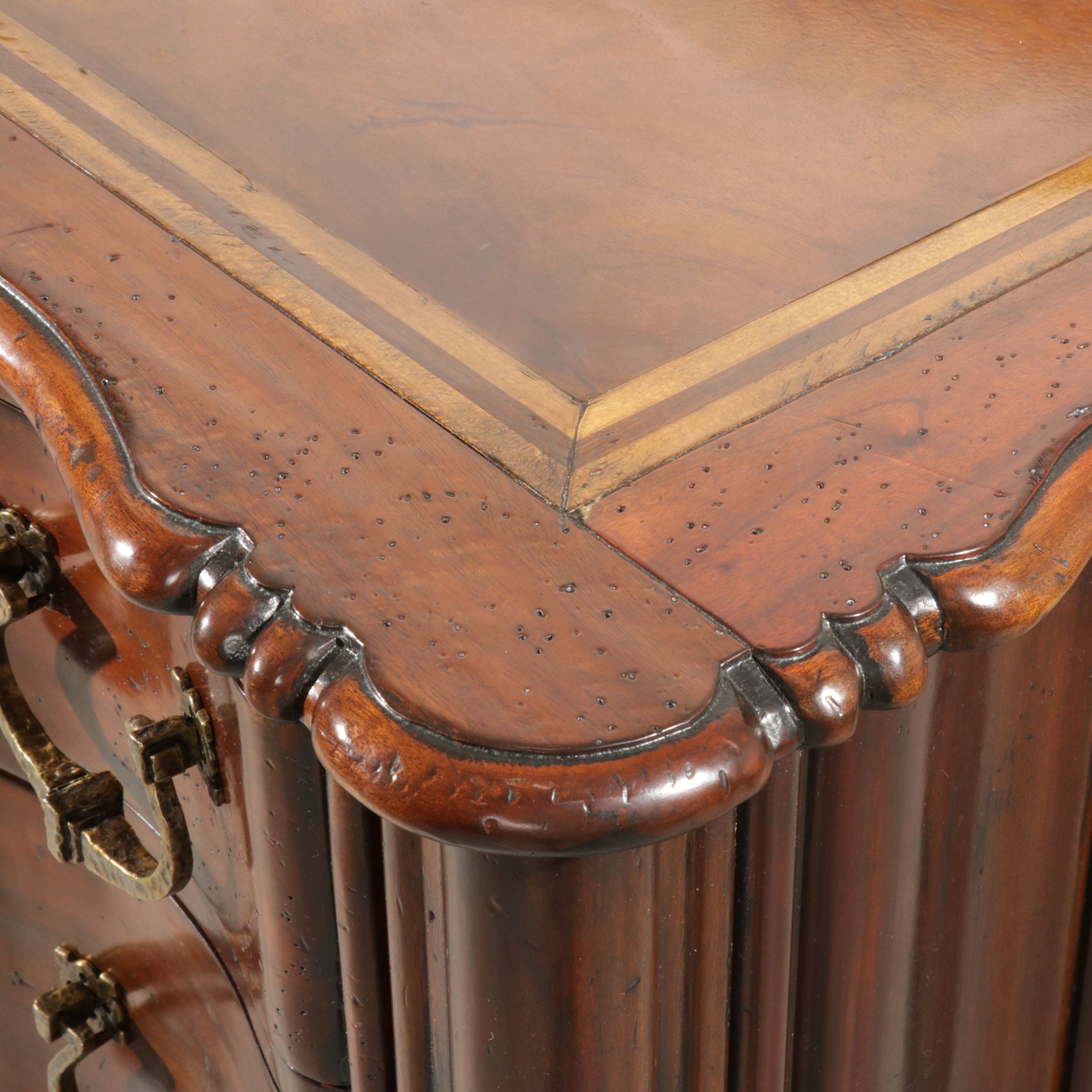 Century Furniture Georgian Style Inlaid Mahogany Double Dresser, 2012