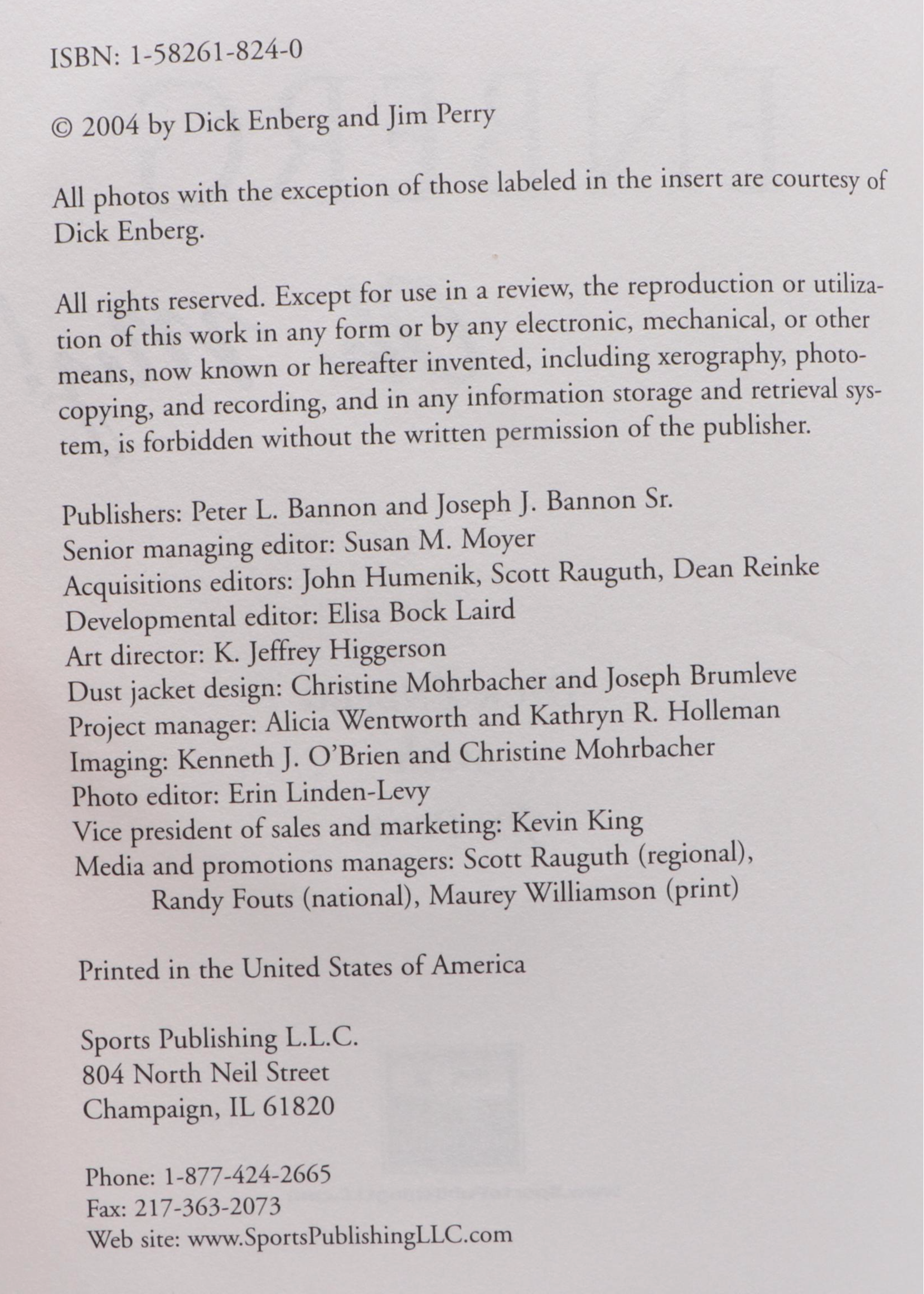 Signed "Dick Enberg Oh My!" by Dick Enberg with Jim Perry and More