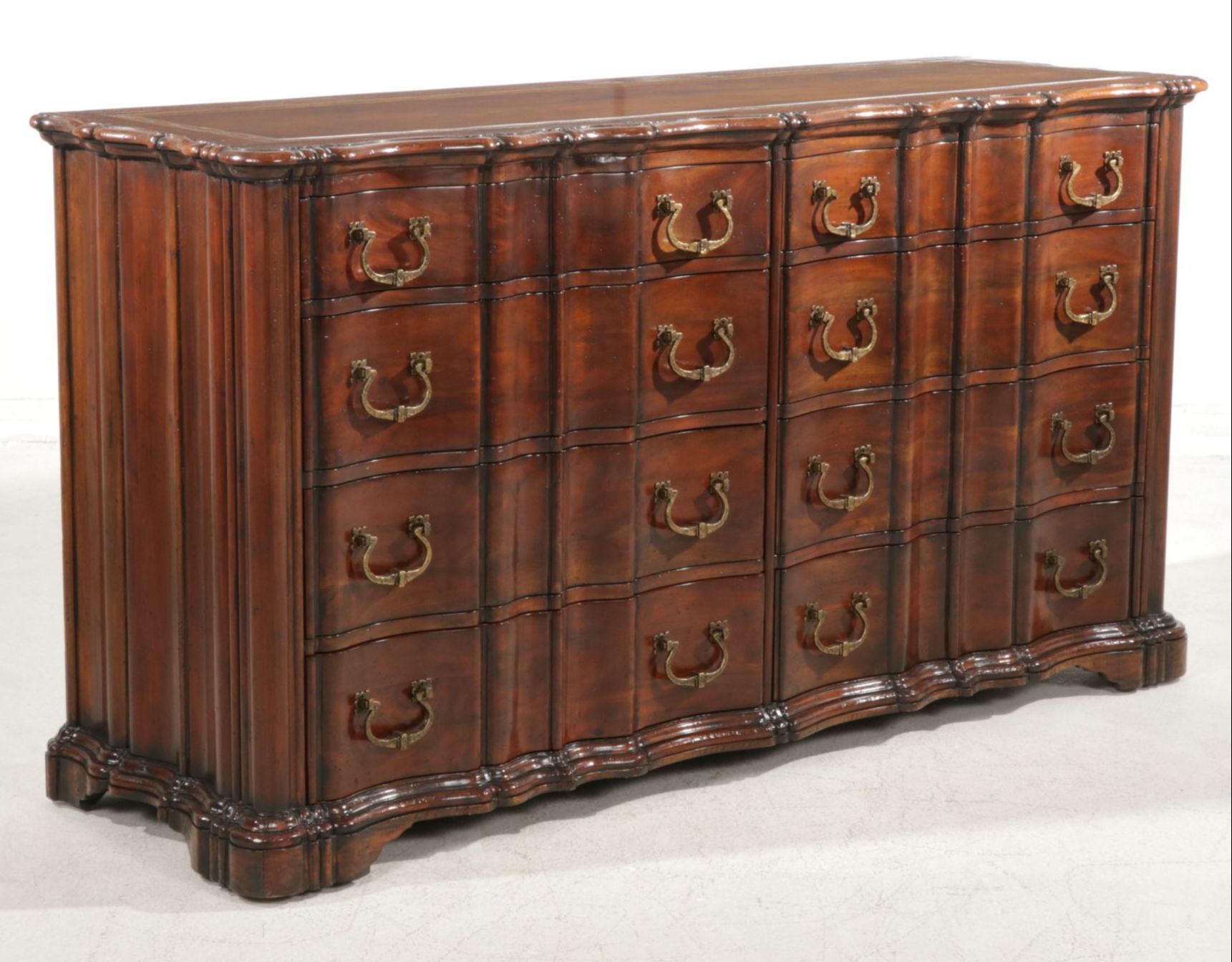 Century Furniture Georgian Style Inlaid Mahogany Double Dresser, 2012